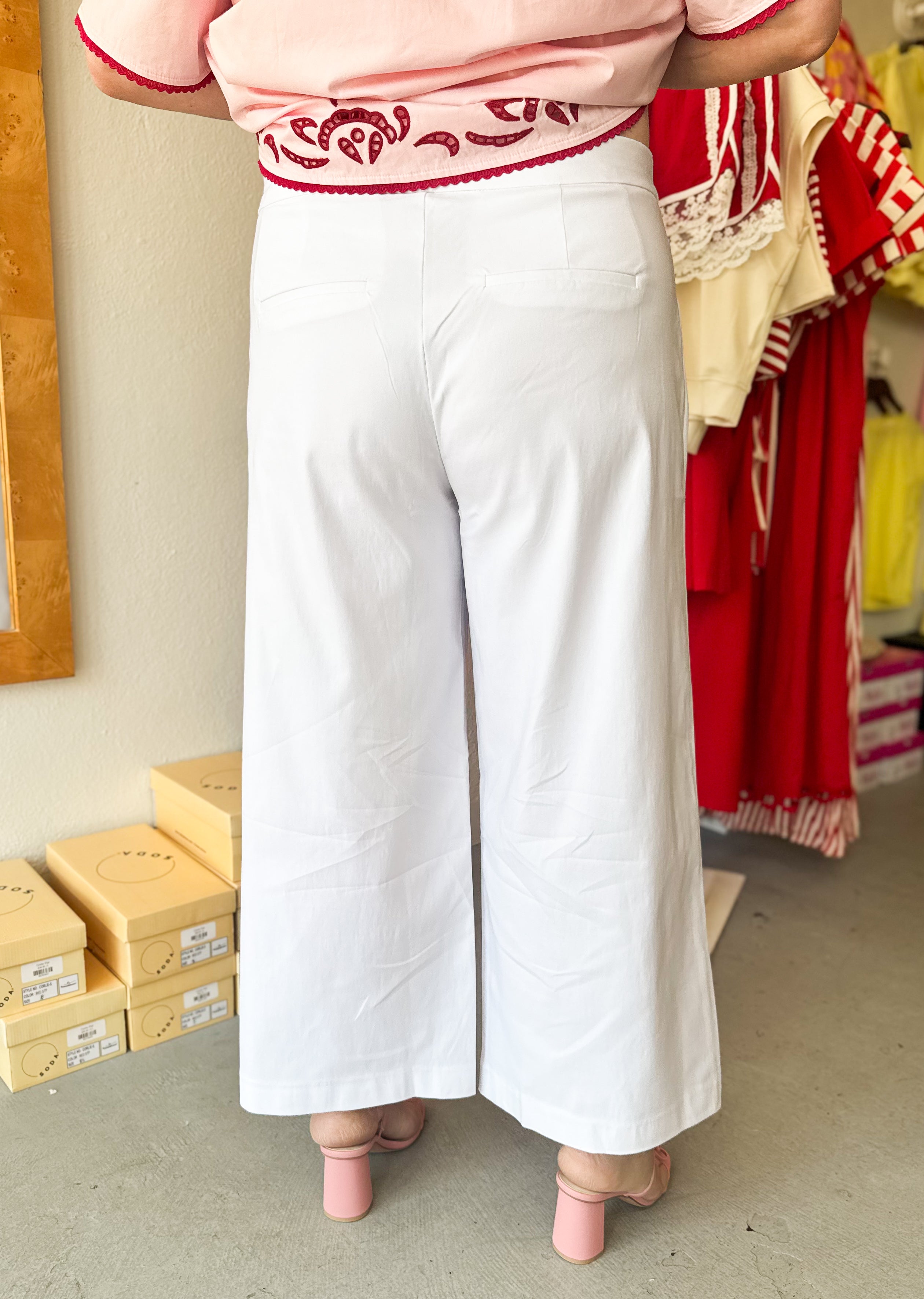 Plus Size Wide Leg Crop Pants