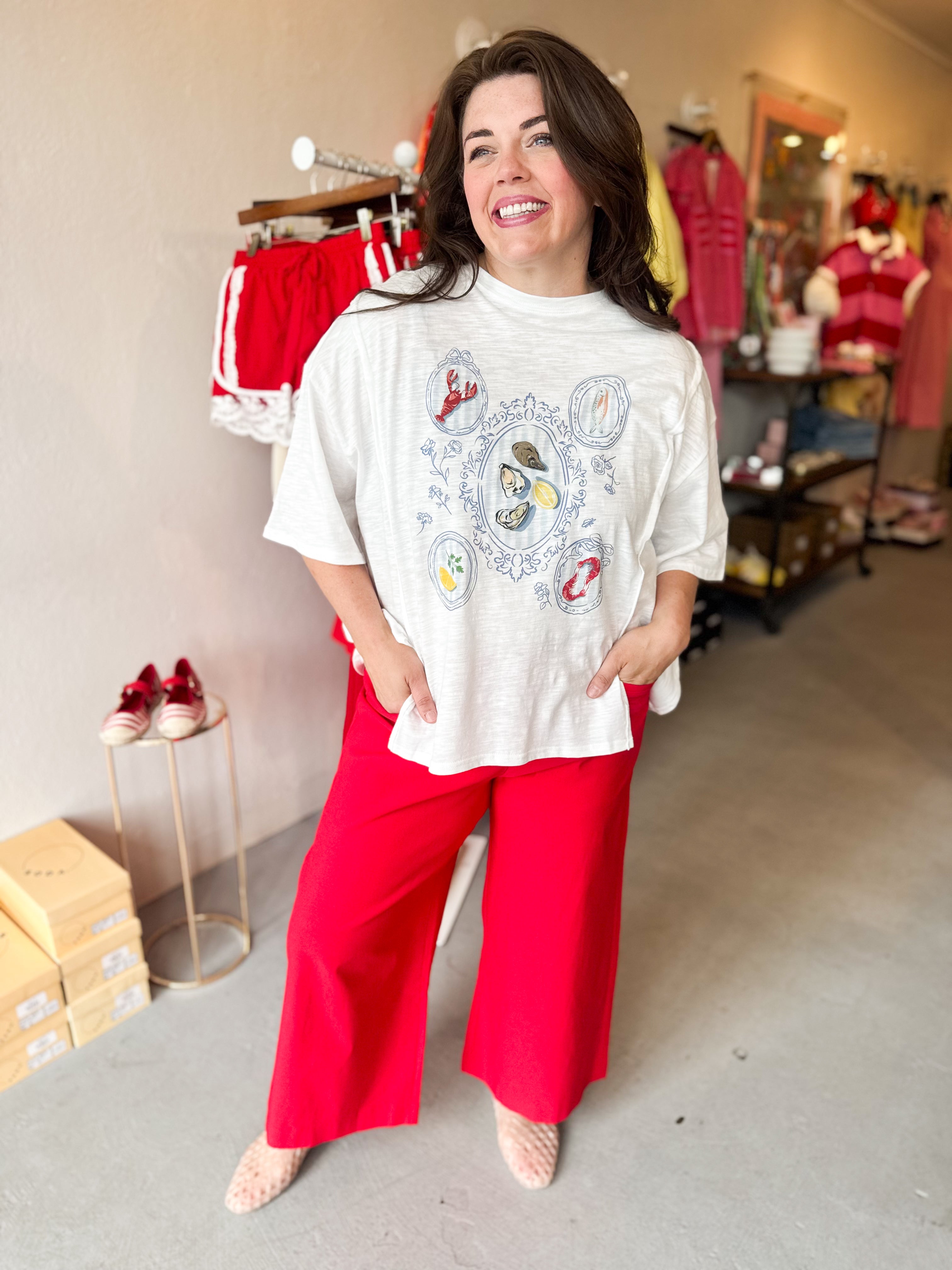 Plus Size Wide Leg Crop Pants