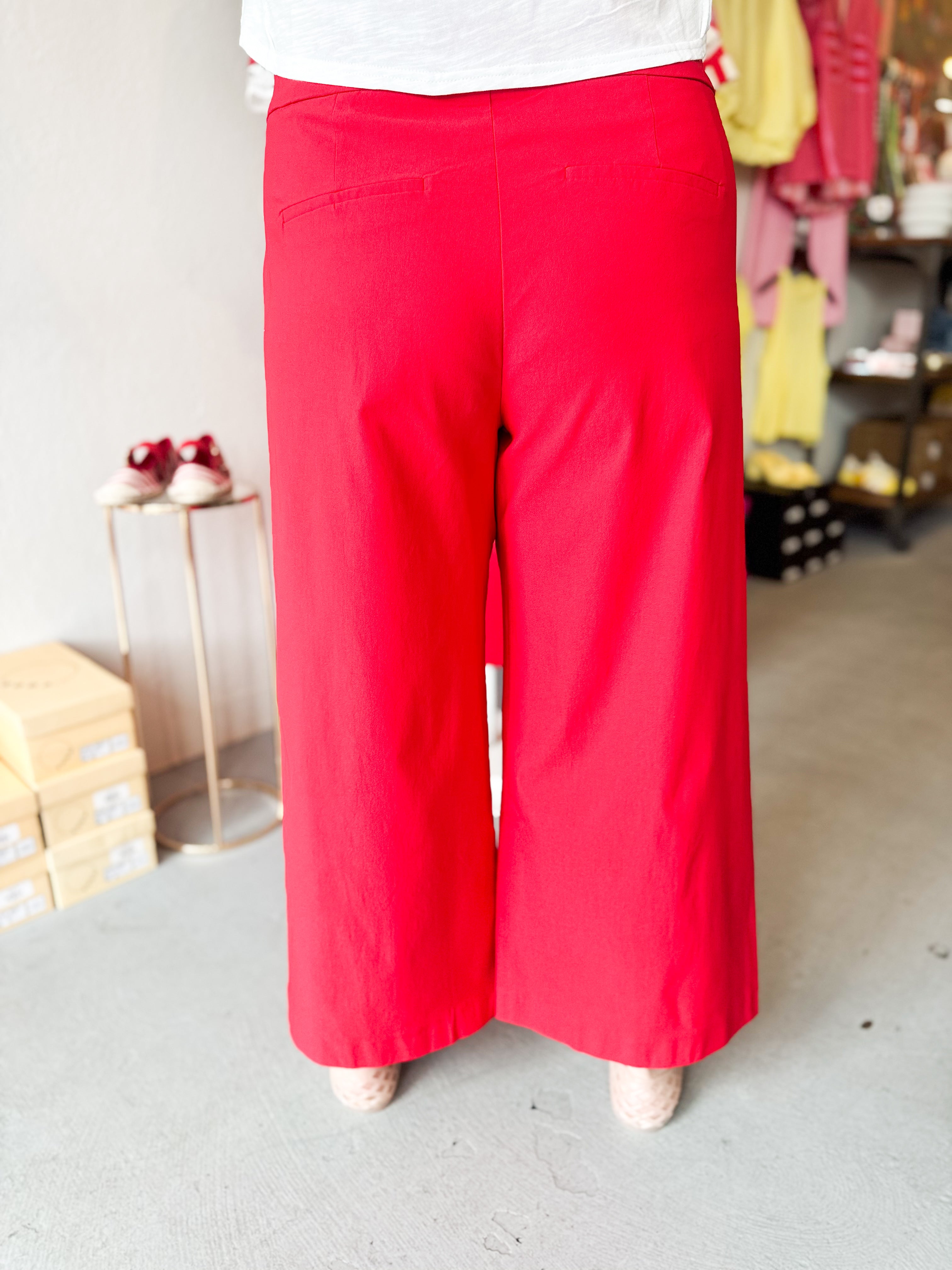 Plus Size Wide Leg Crop Pants