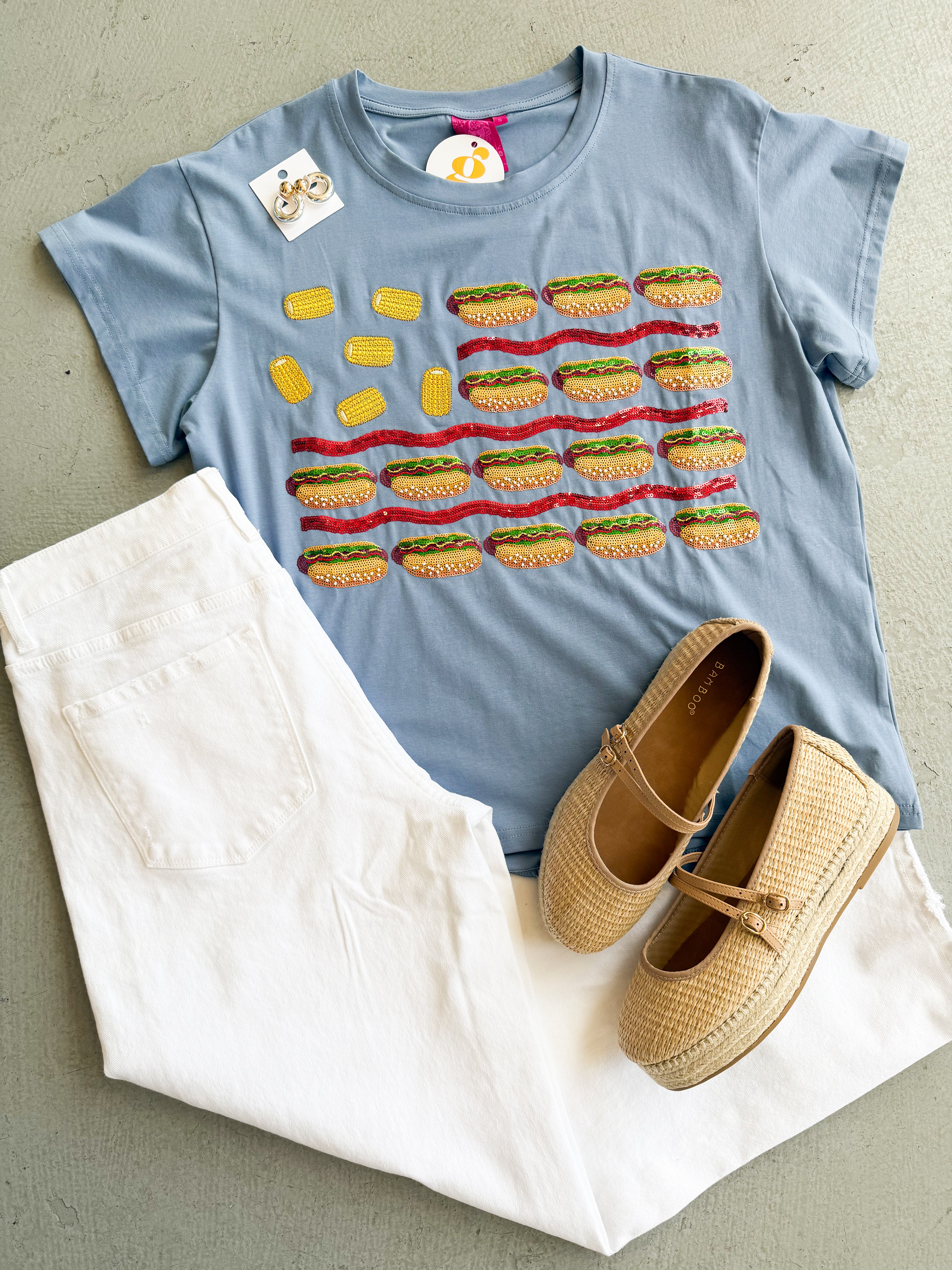 Queen of Sparkles Food Flag Tee