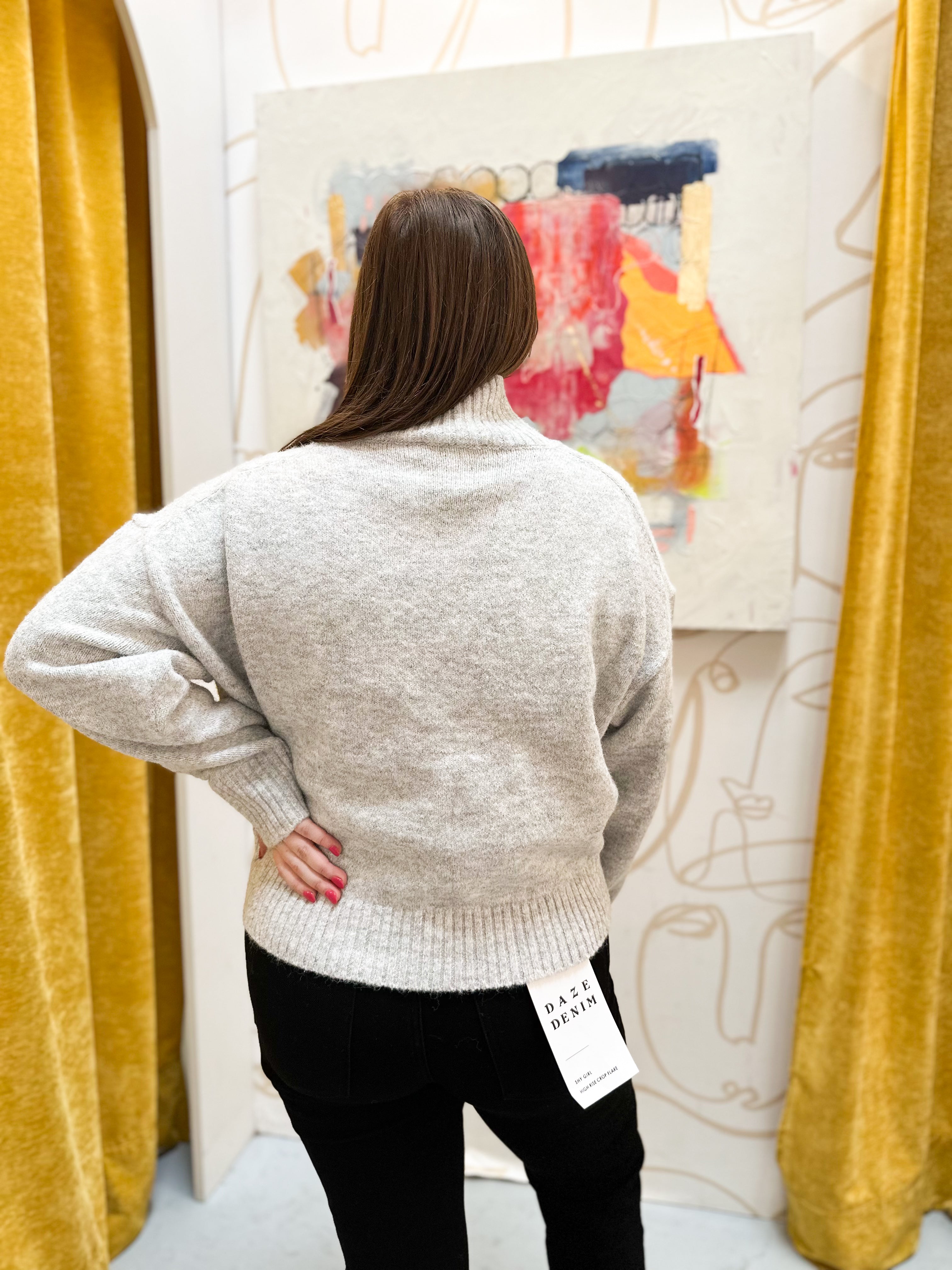 Mock Neck Party Sweater