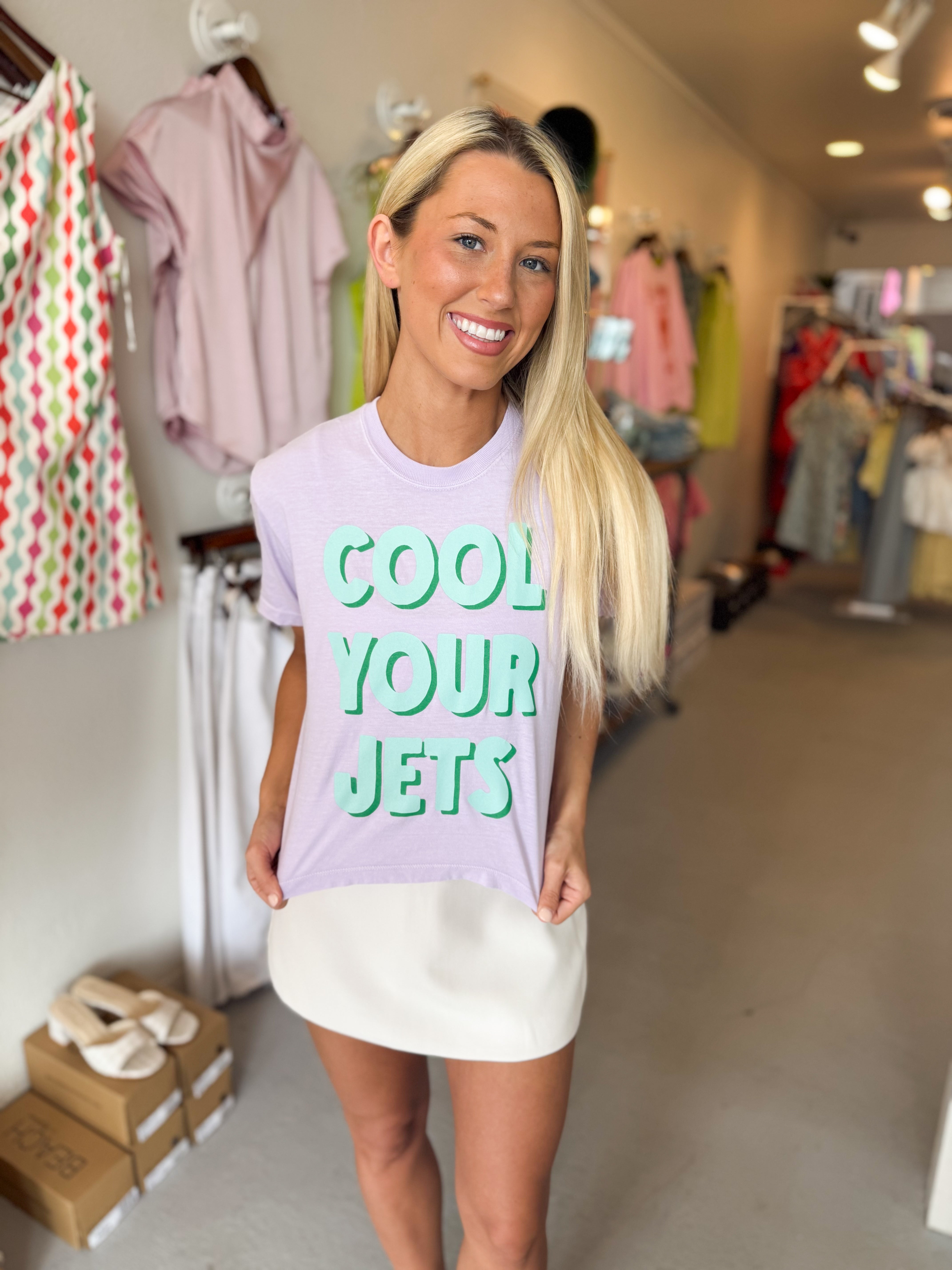 Cool Your Jets Crop Tee