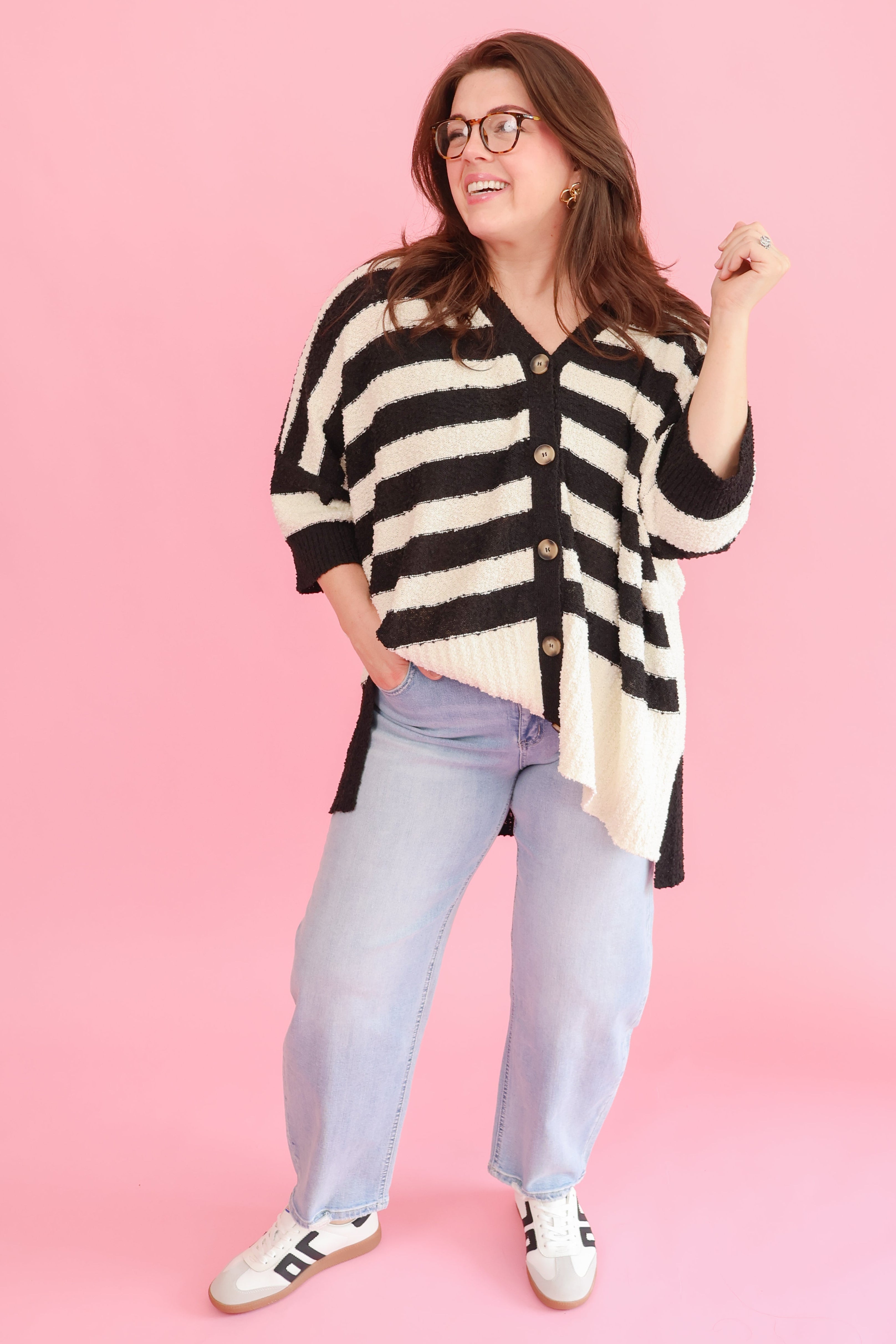 Plus Size Clean Line Cardigan