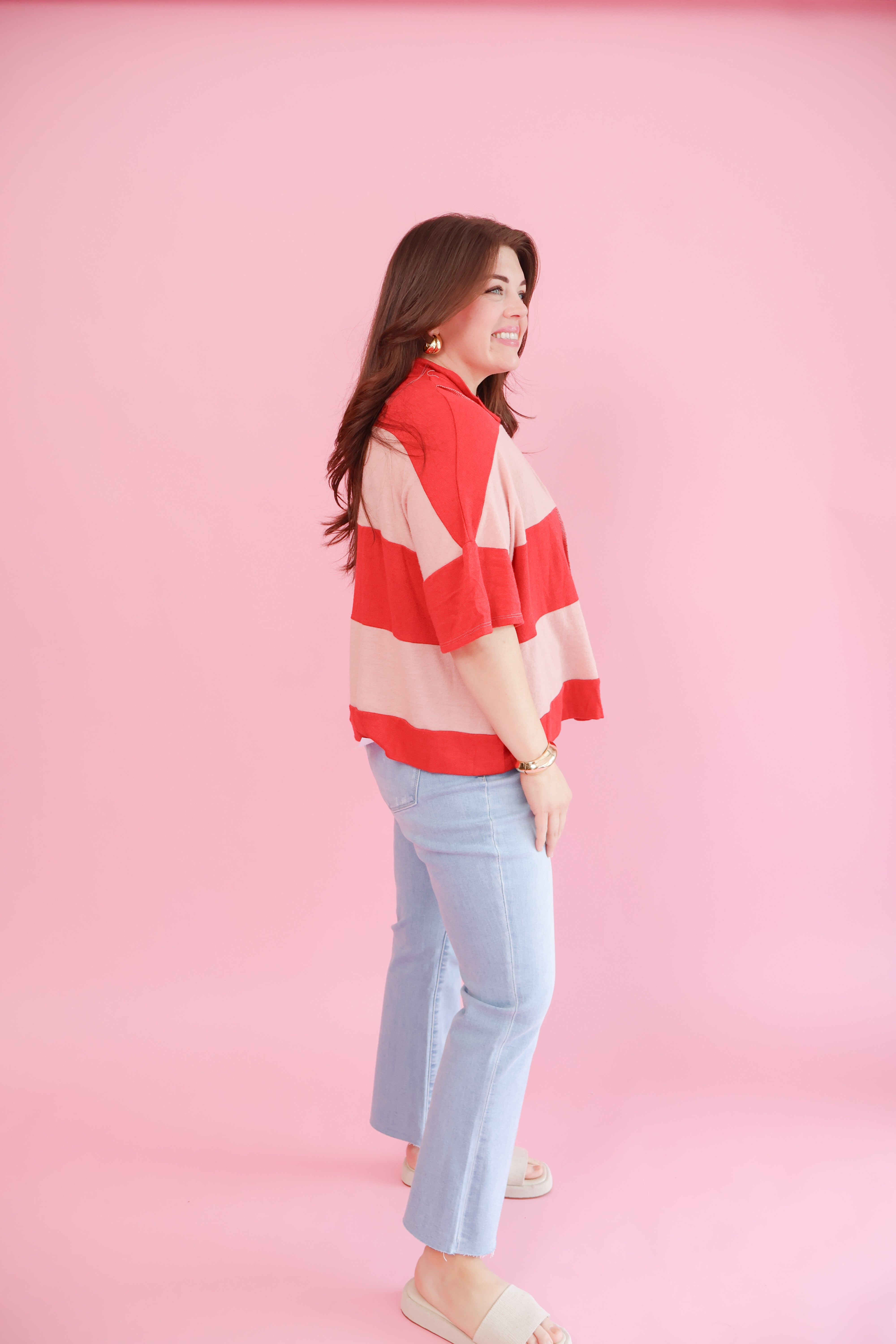 Plus Size Colorblock Soft Knit