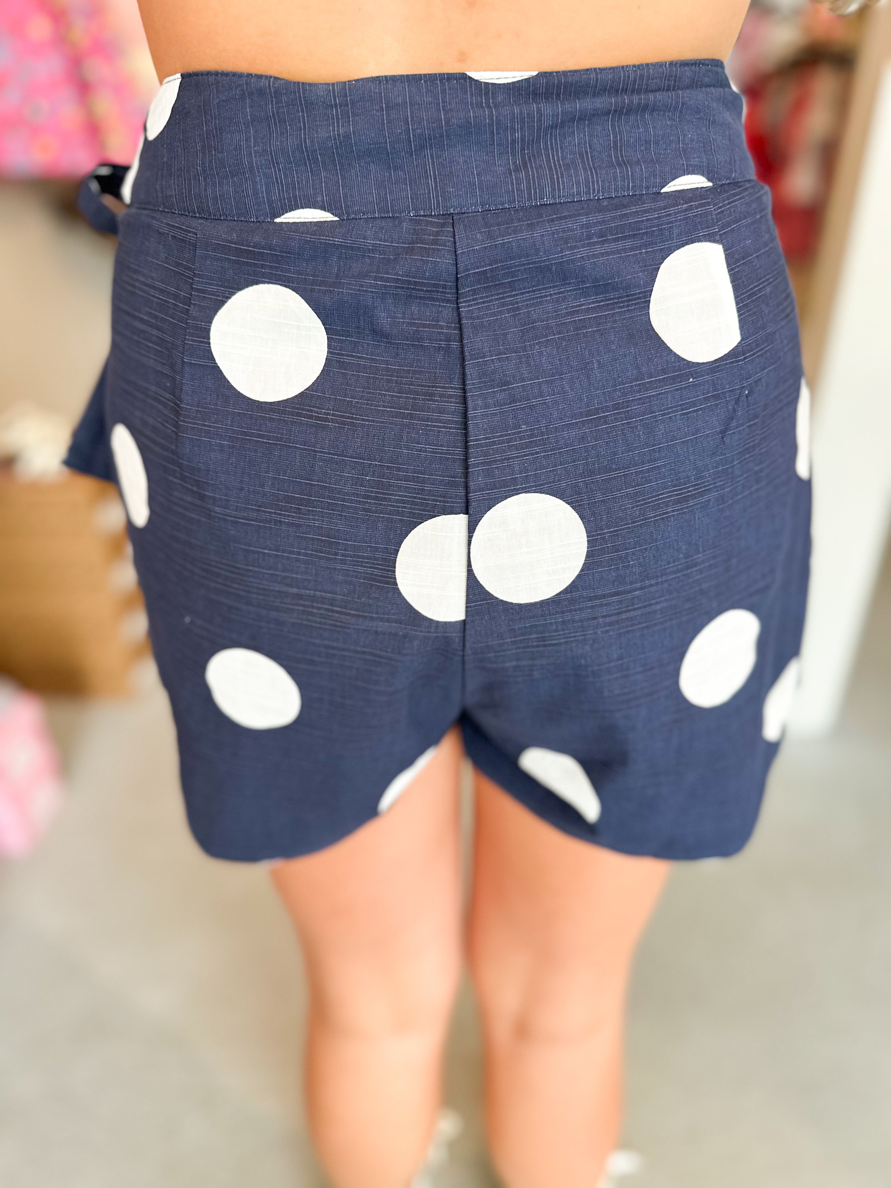 Polka Dot Wrap Skort