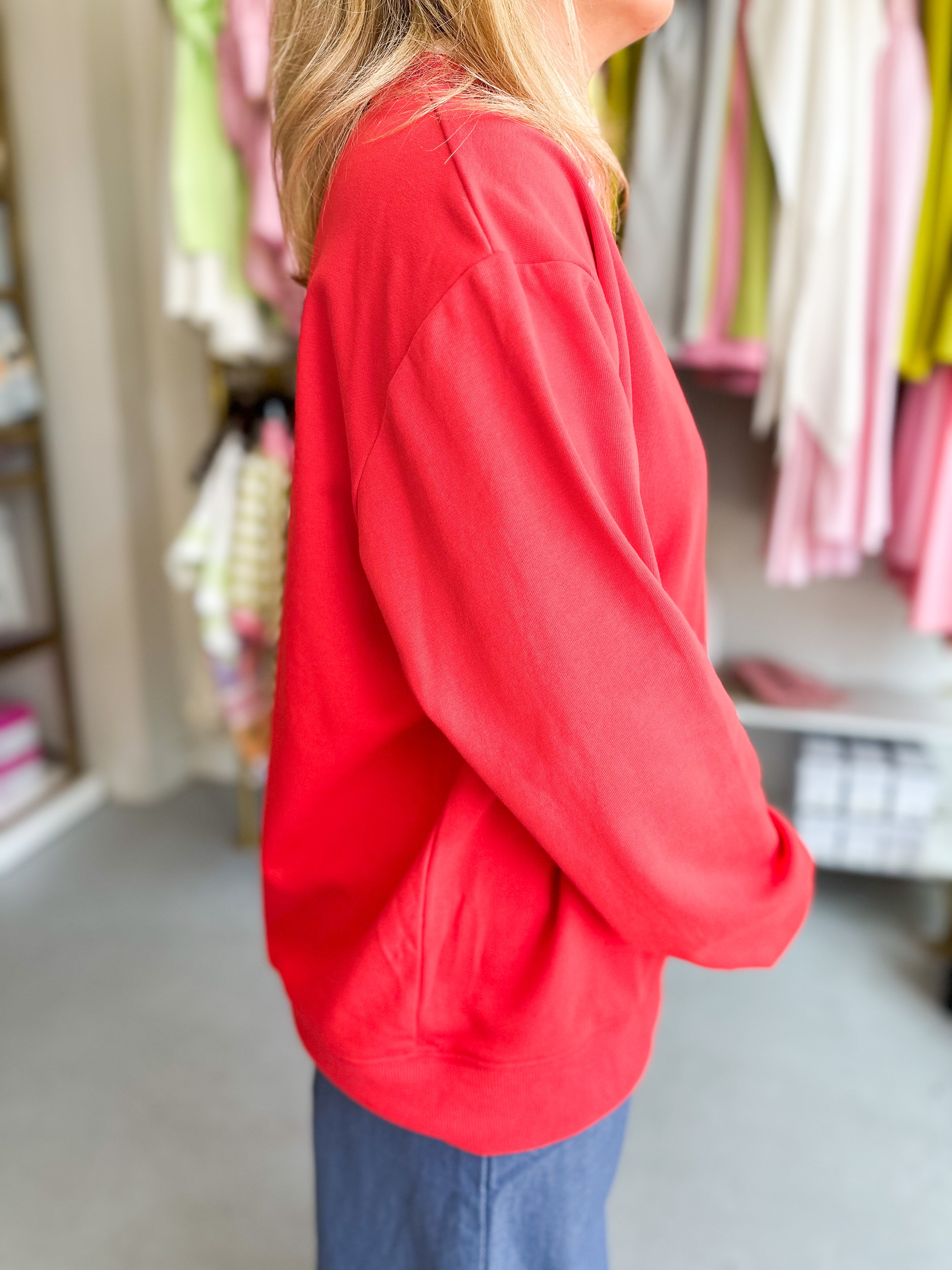 Layered Mockneck Sweatshirt