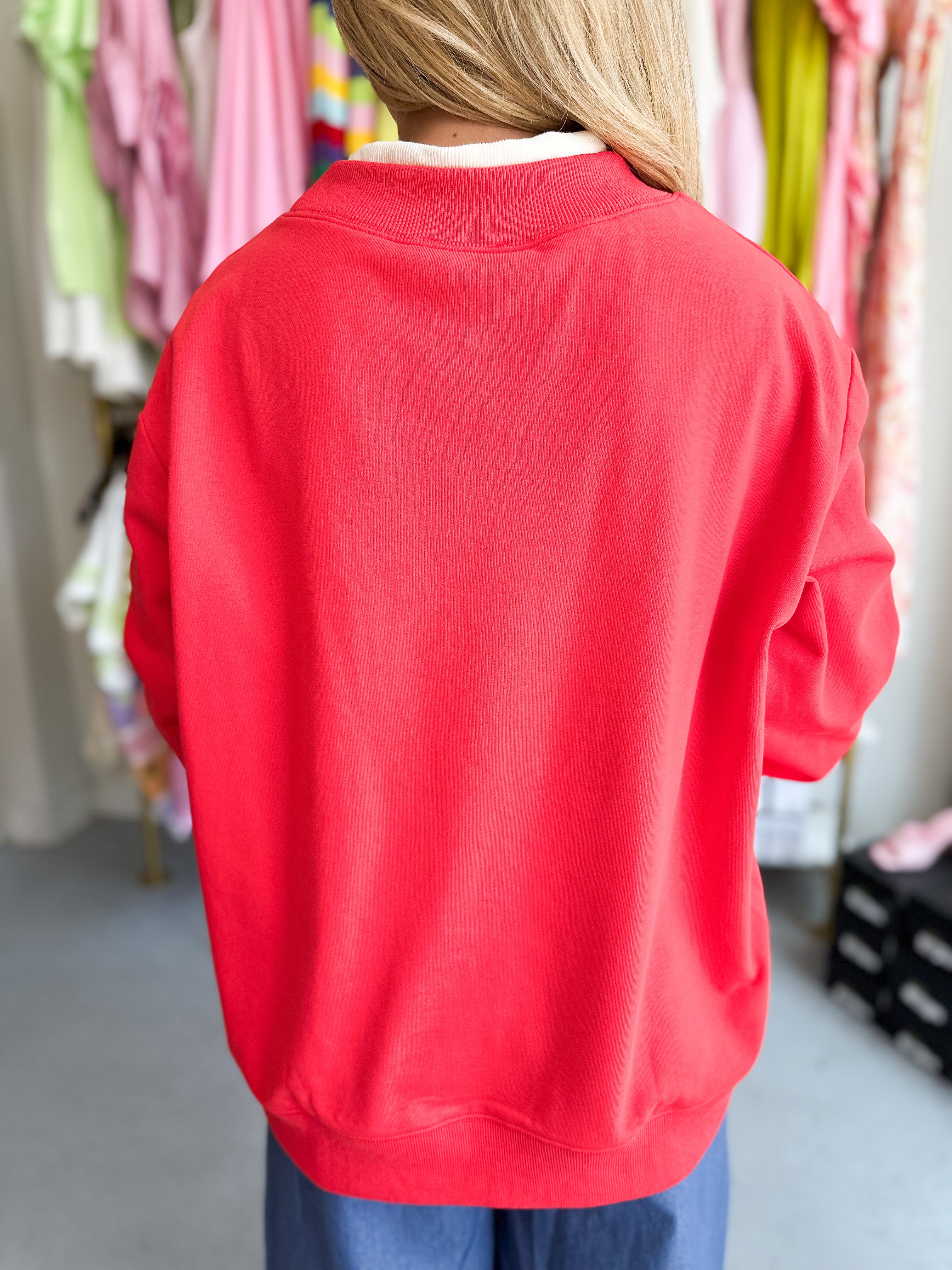 Layered Mockneck Sweatshirt