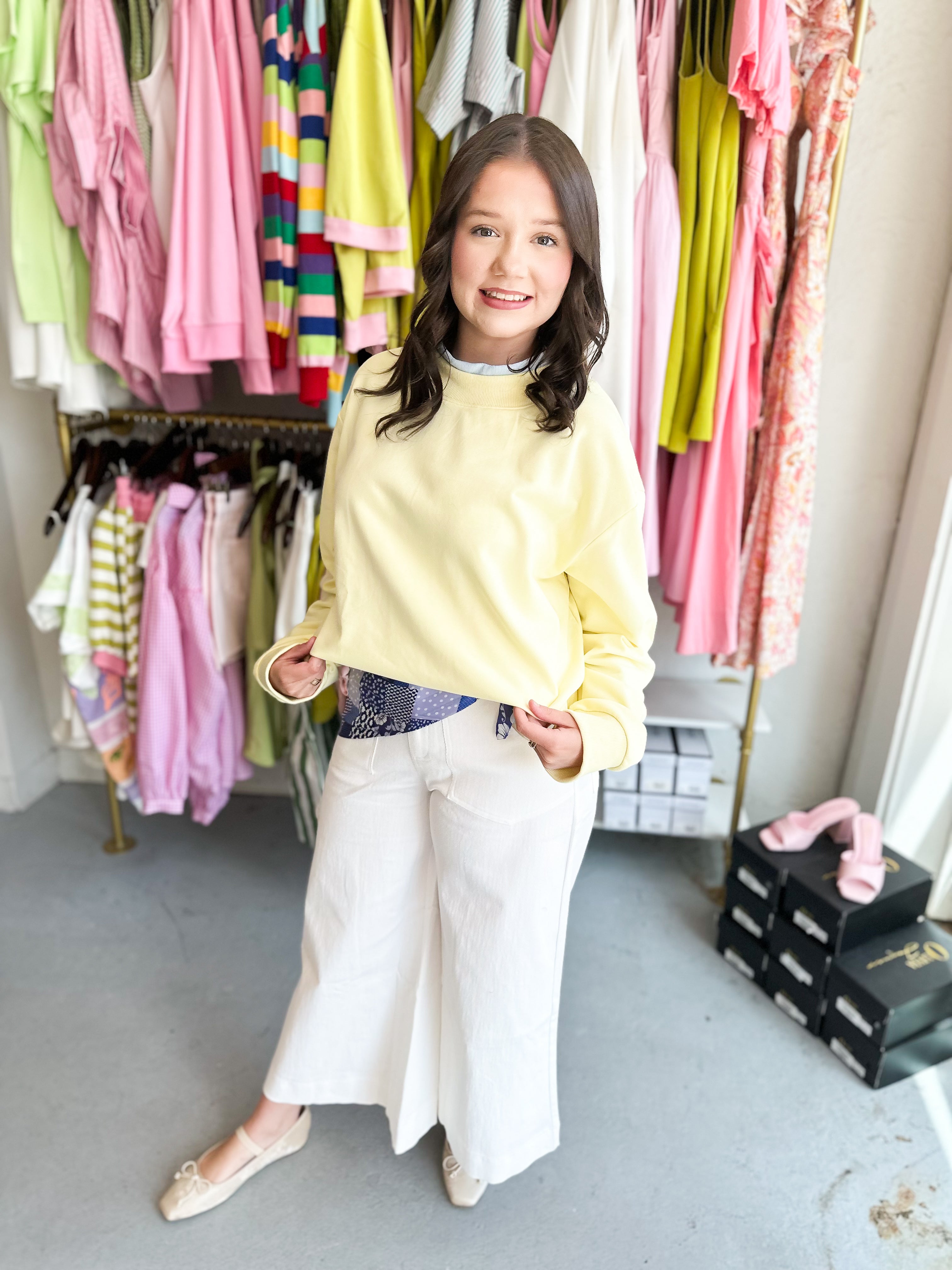 Layered Mockneck Sweatshirt
