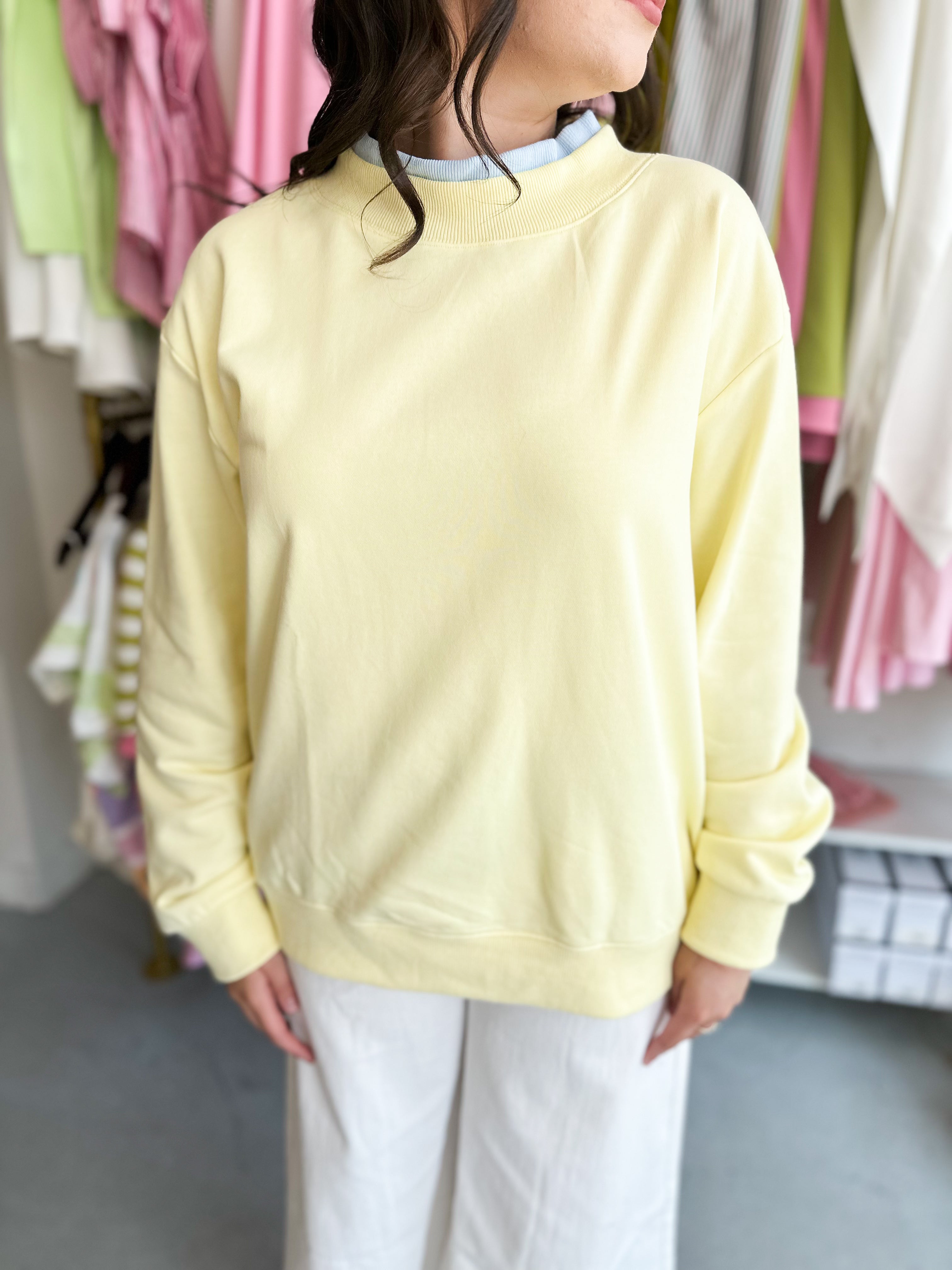 Layered Mockneck Sweatshirt