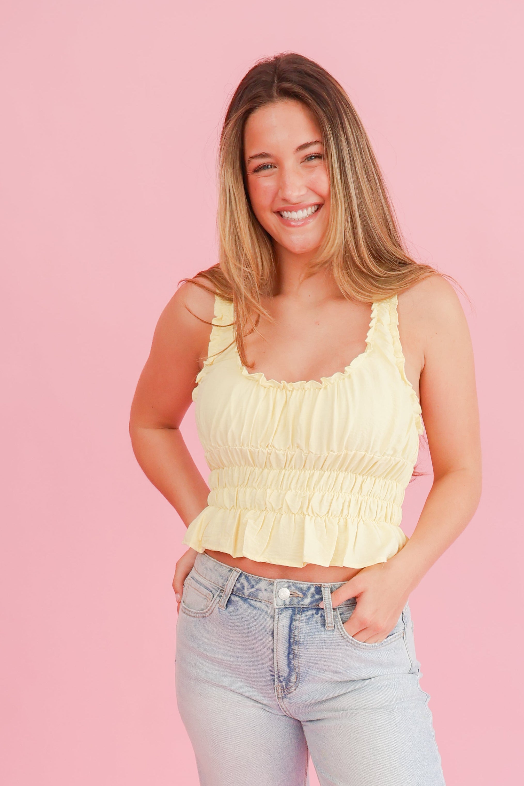 Honey Ruffle Tank