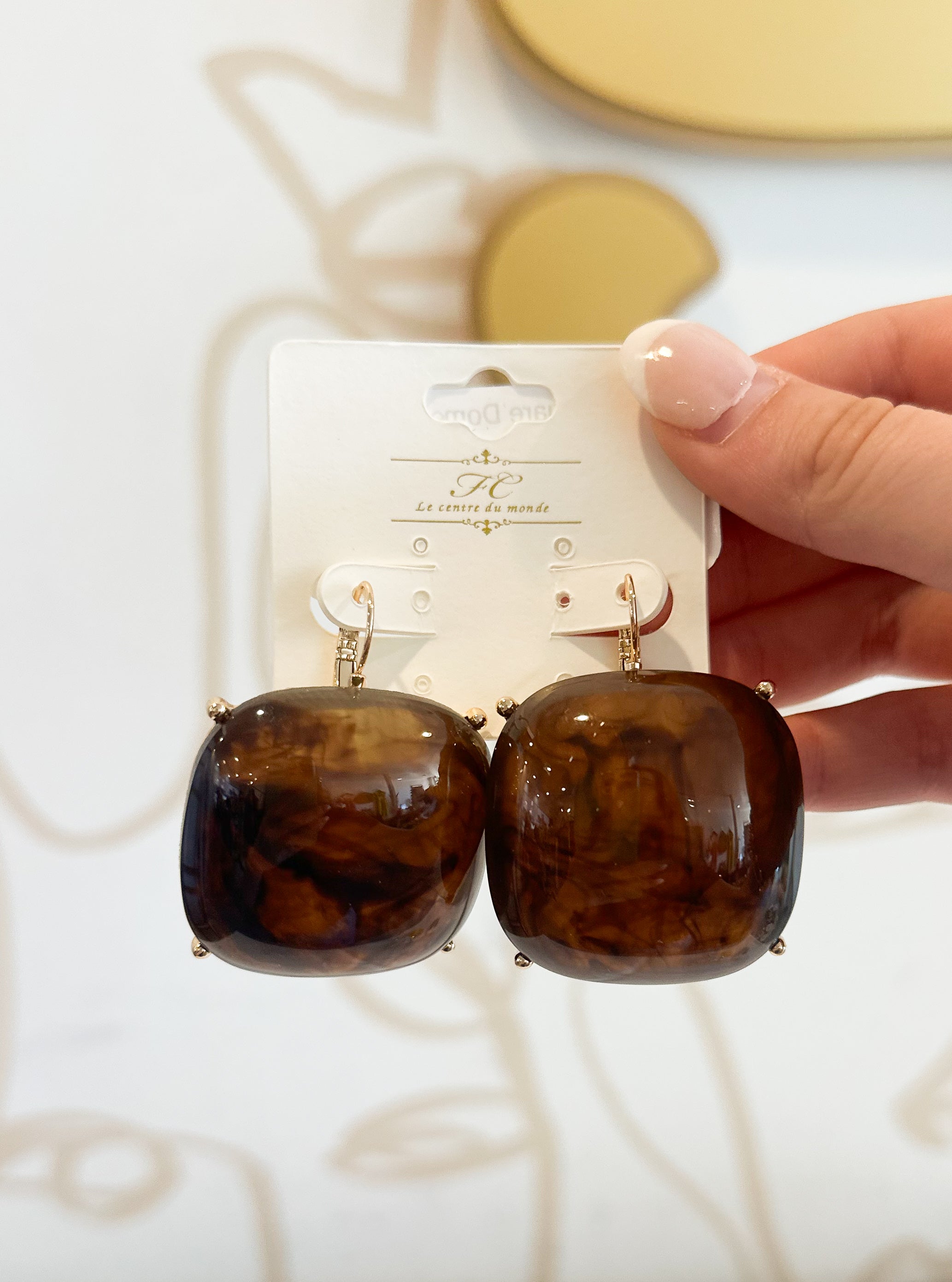 Square Dome Earrings