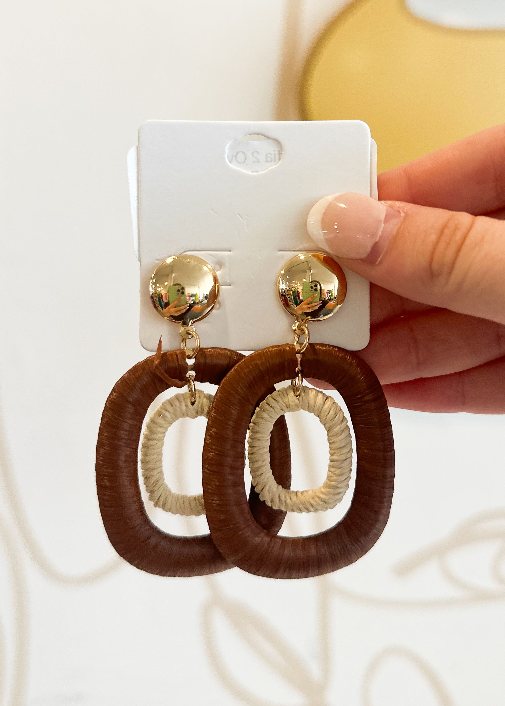 Raffia Oval Earring