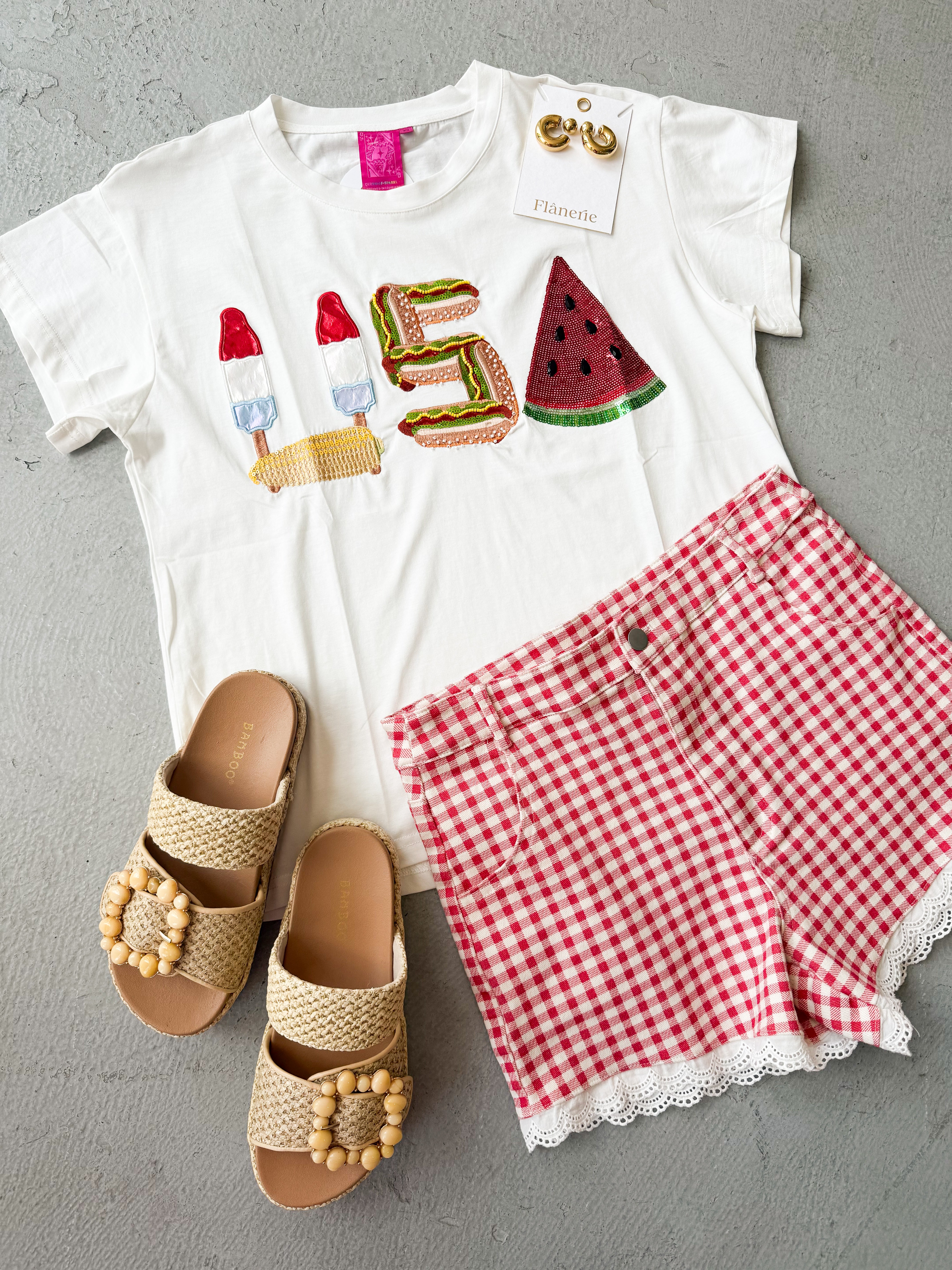 Queen of Sparkles USA Icon Tee