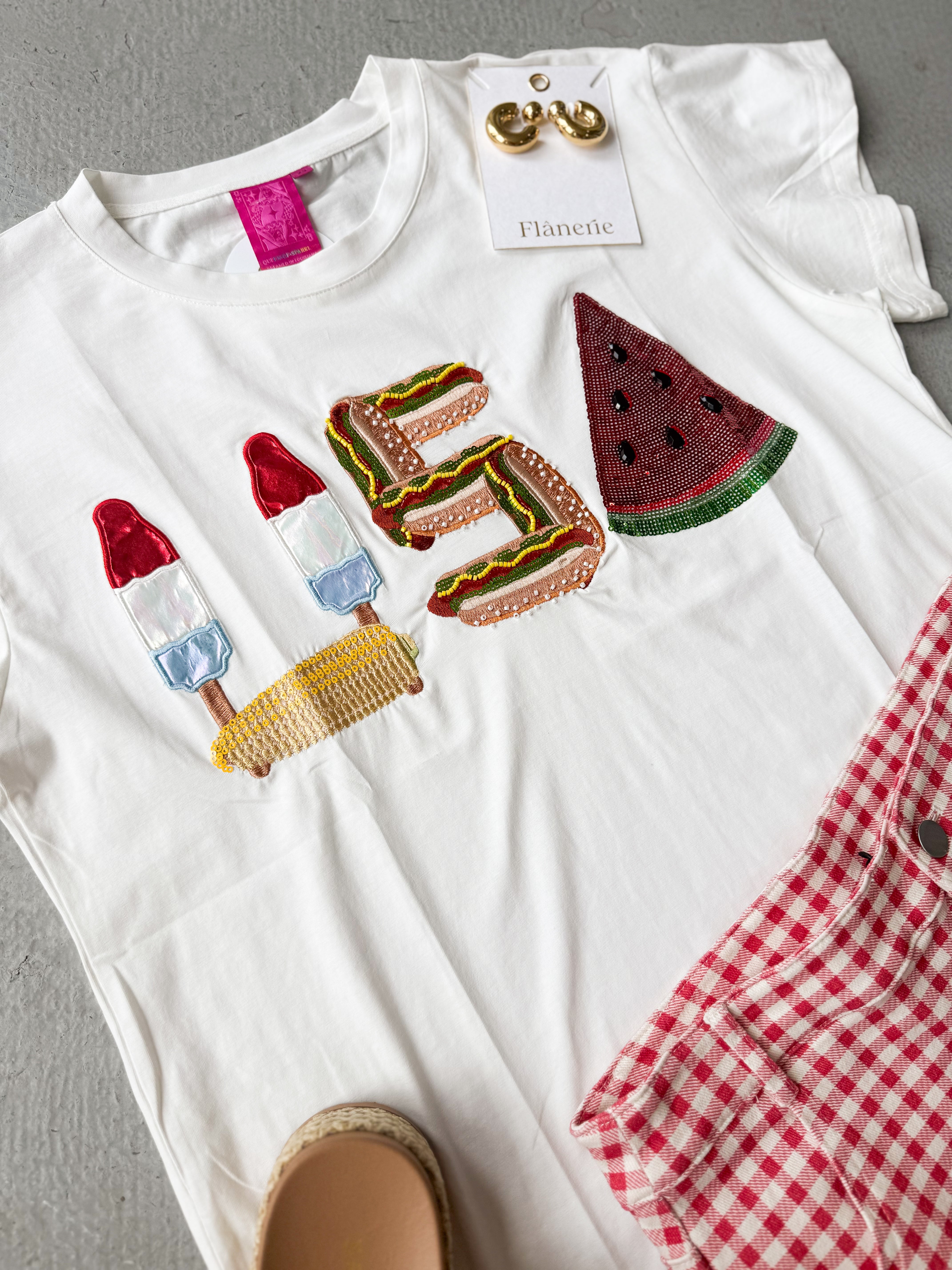 Queen of Sparkles USA Icon Tee