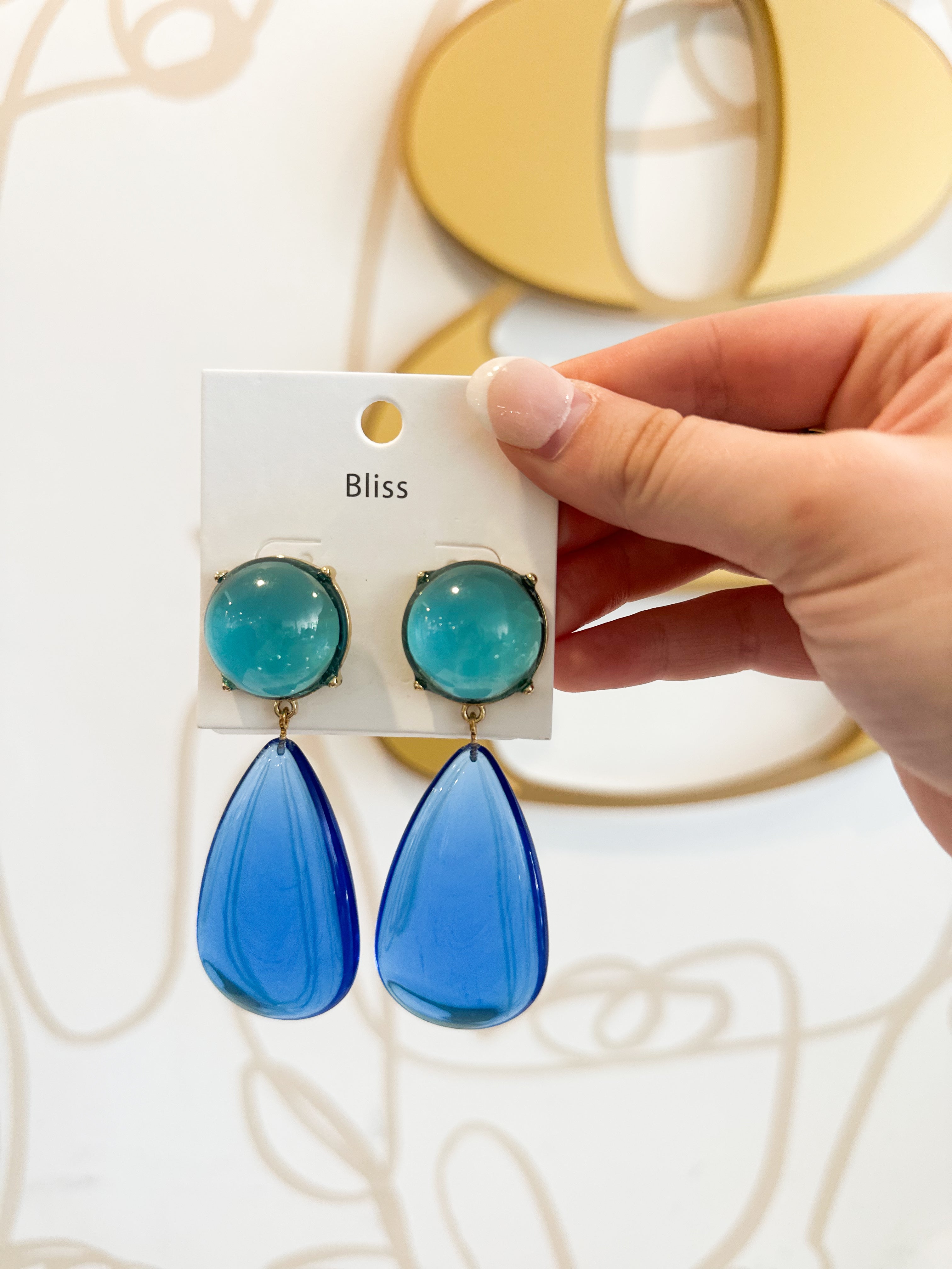Teardrop Acrylic Drop Earrings
