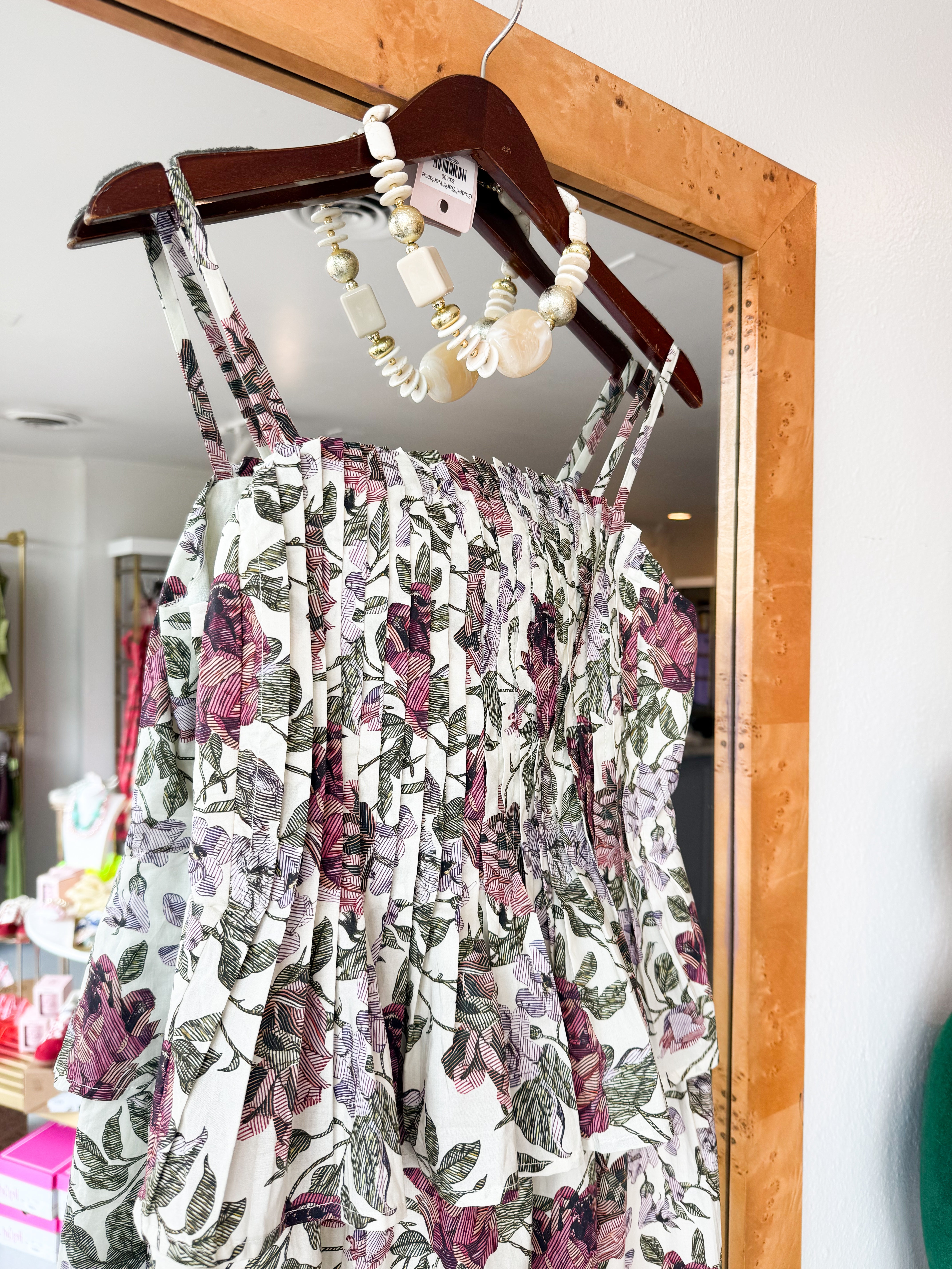 Secret Garden Pleated Maxi Dress