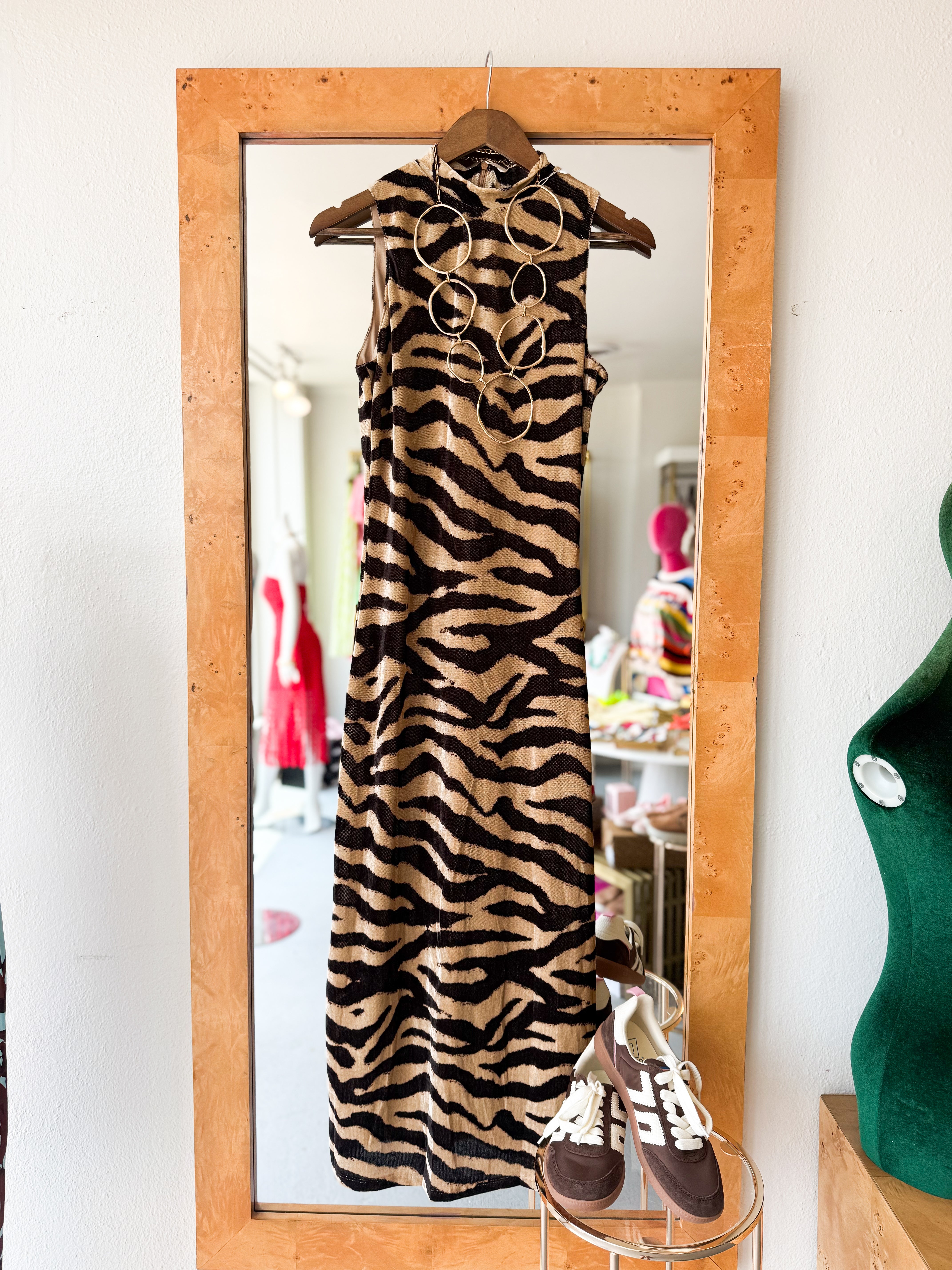 Tiger Printed Maxi Dress