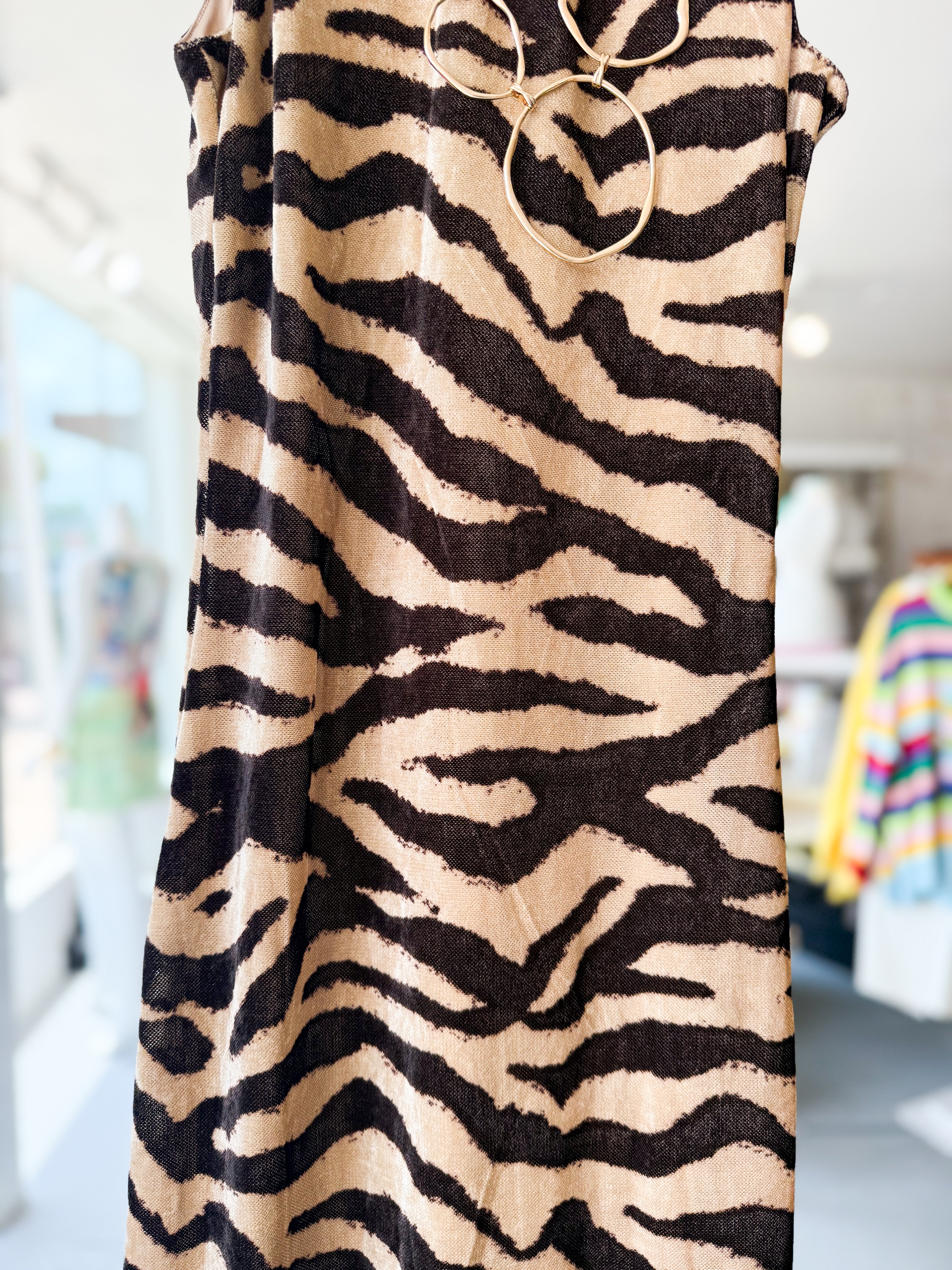 Tiger Printed Maxi Dress