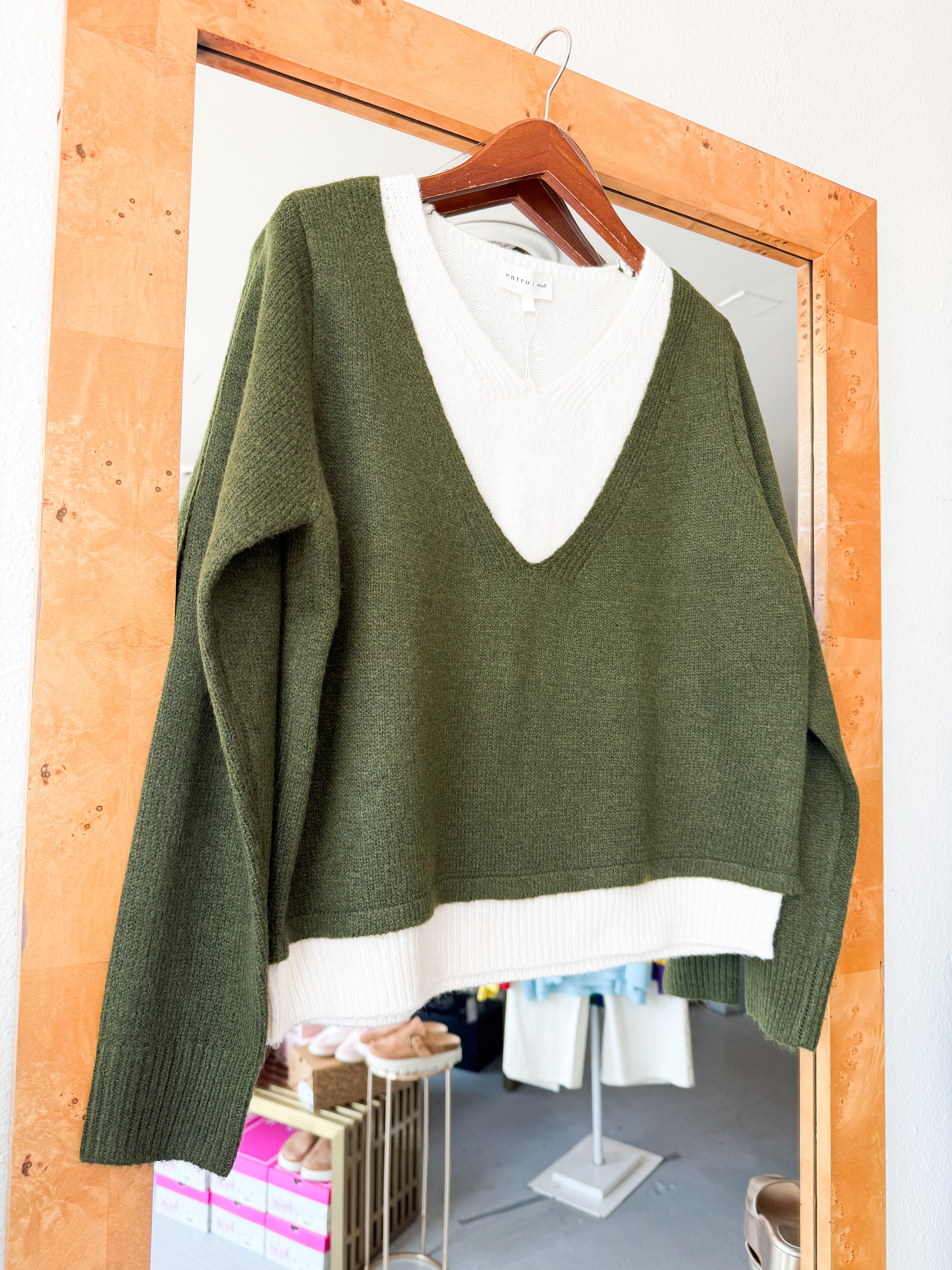 Evergreen Edge Sweater