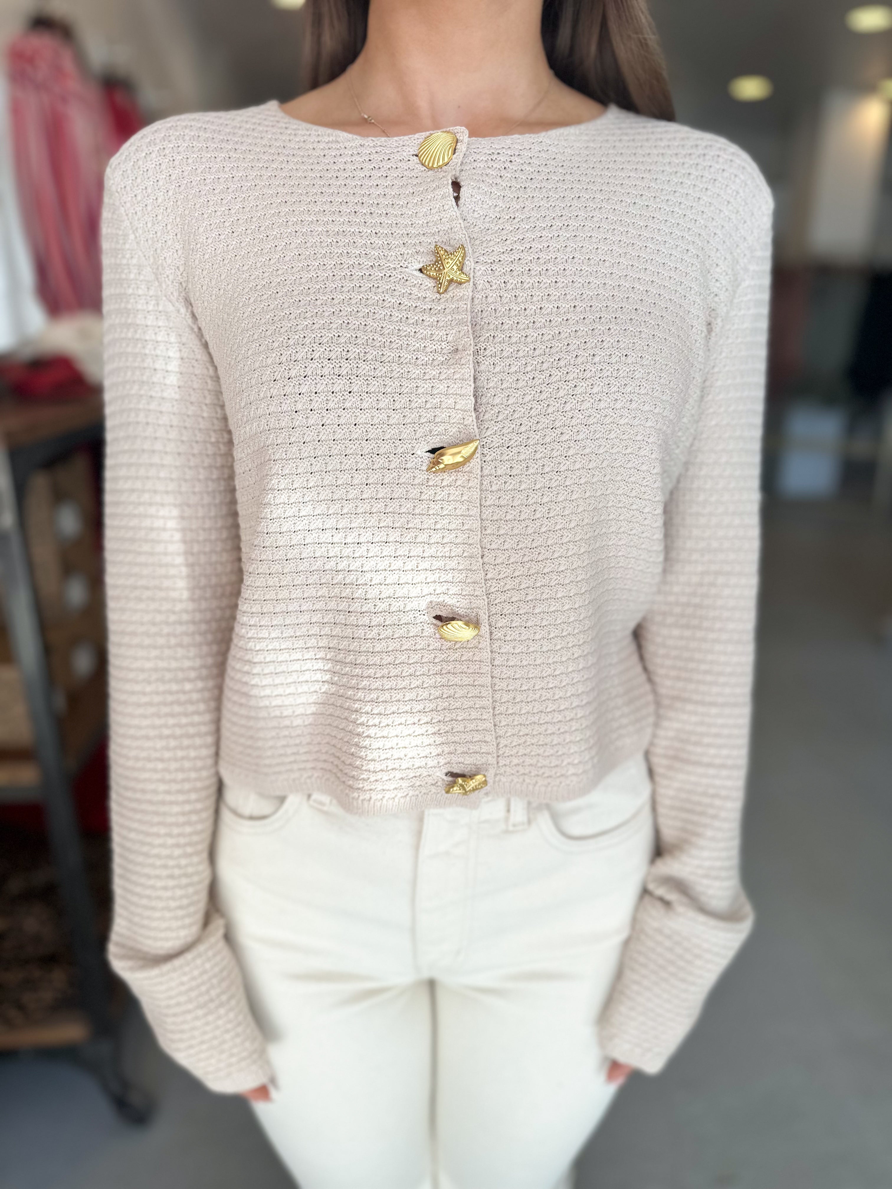 Shoreline Button Cardigan
