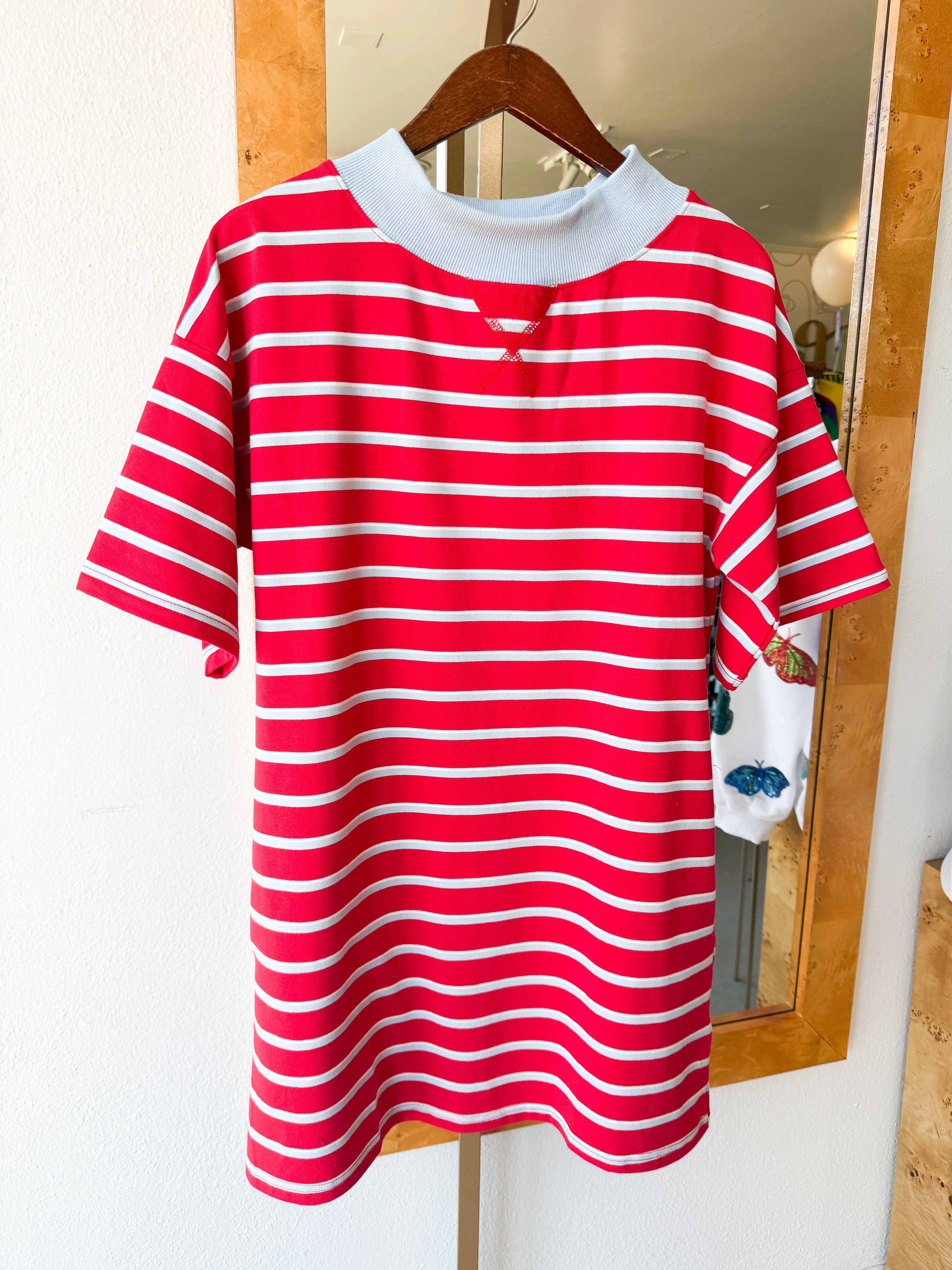 Striped Mockneck Dress