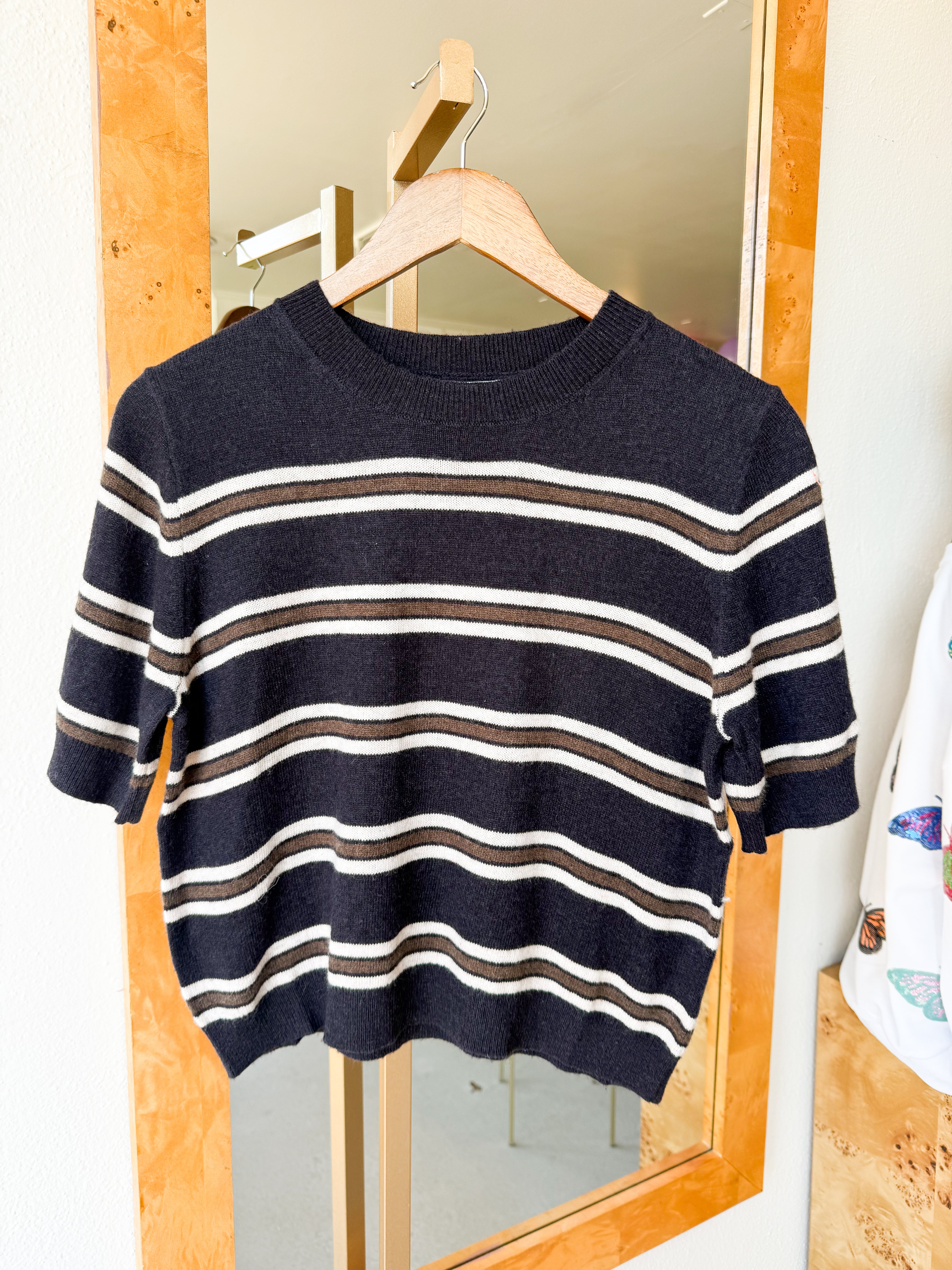 Stripe Pattern Short Sleeve