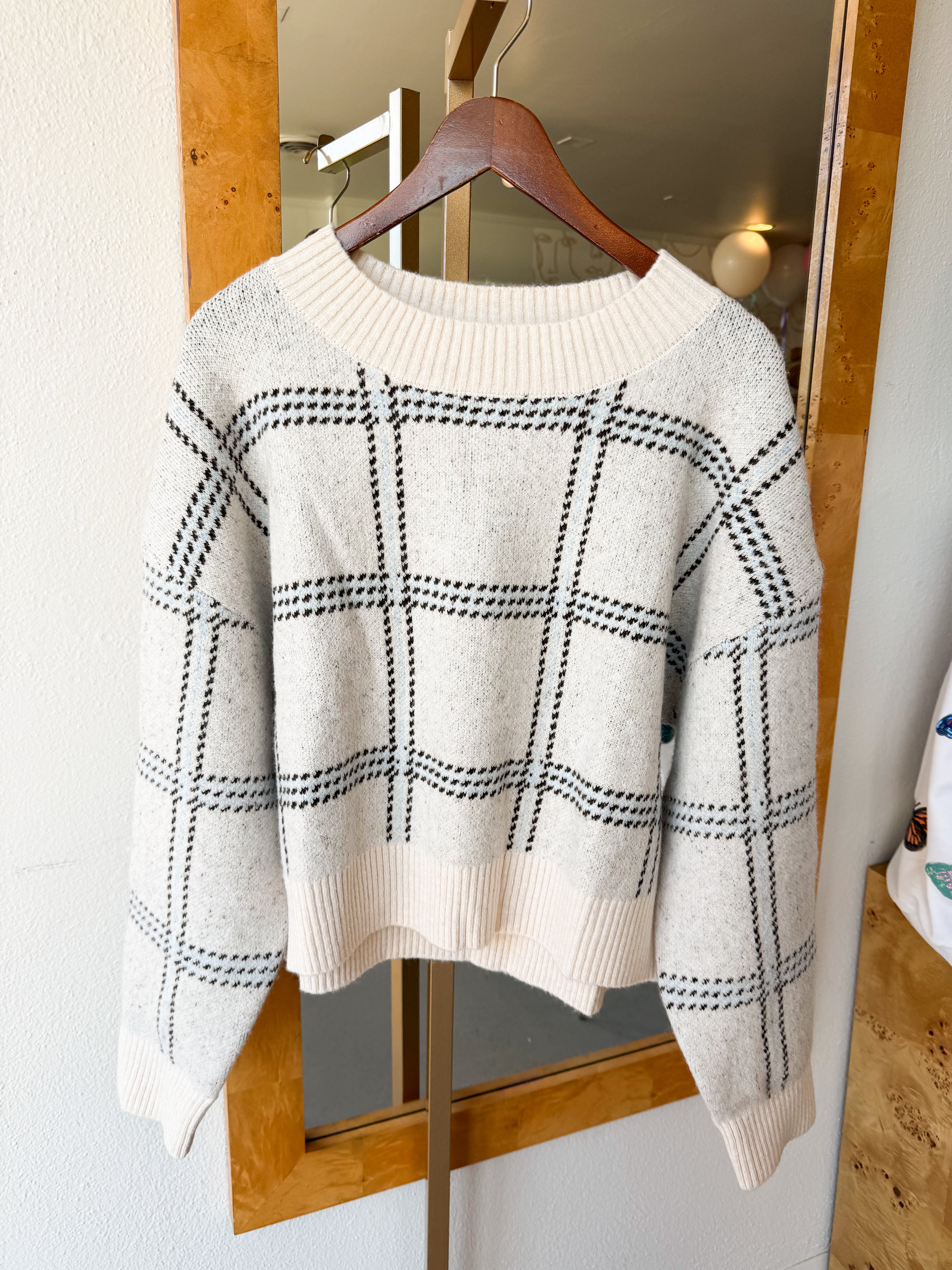 Plaid Sweater Top
