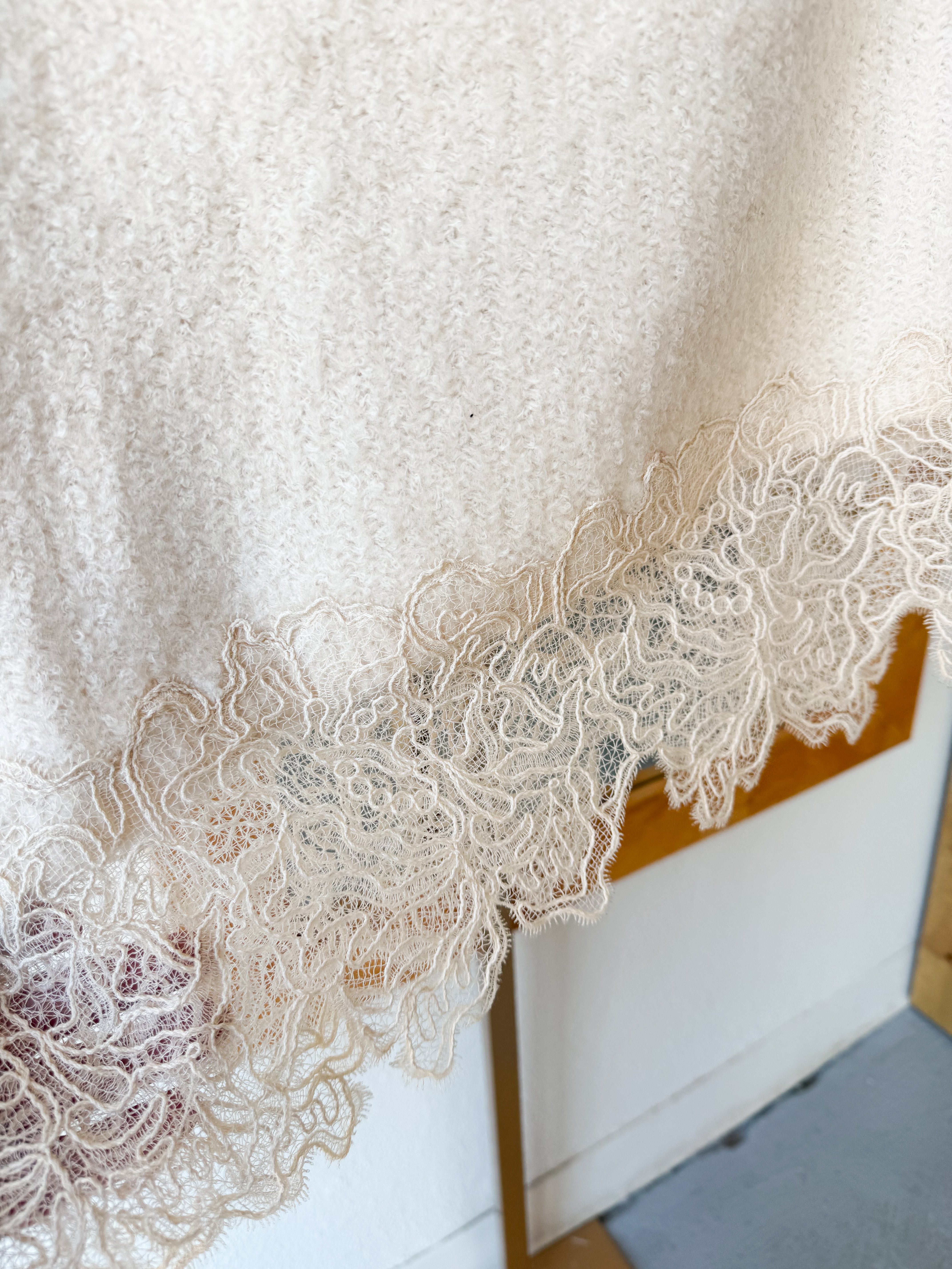 Boat Neck Lace Sweater