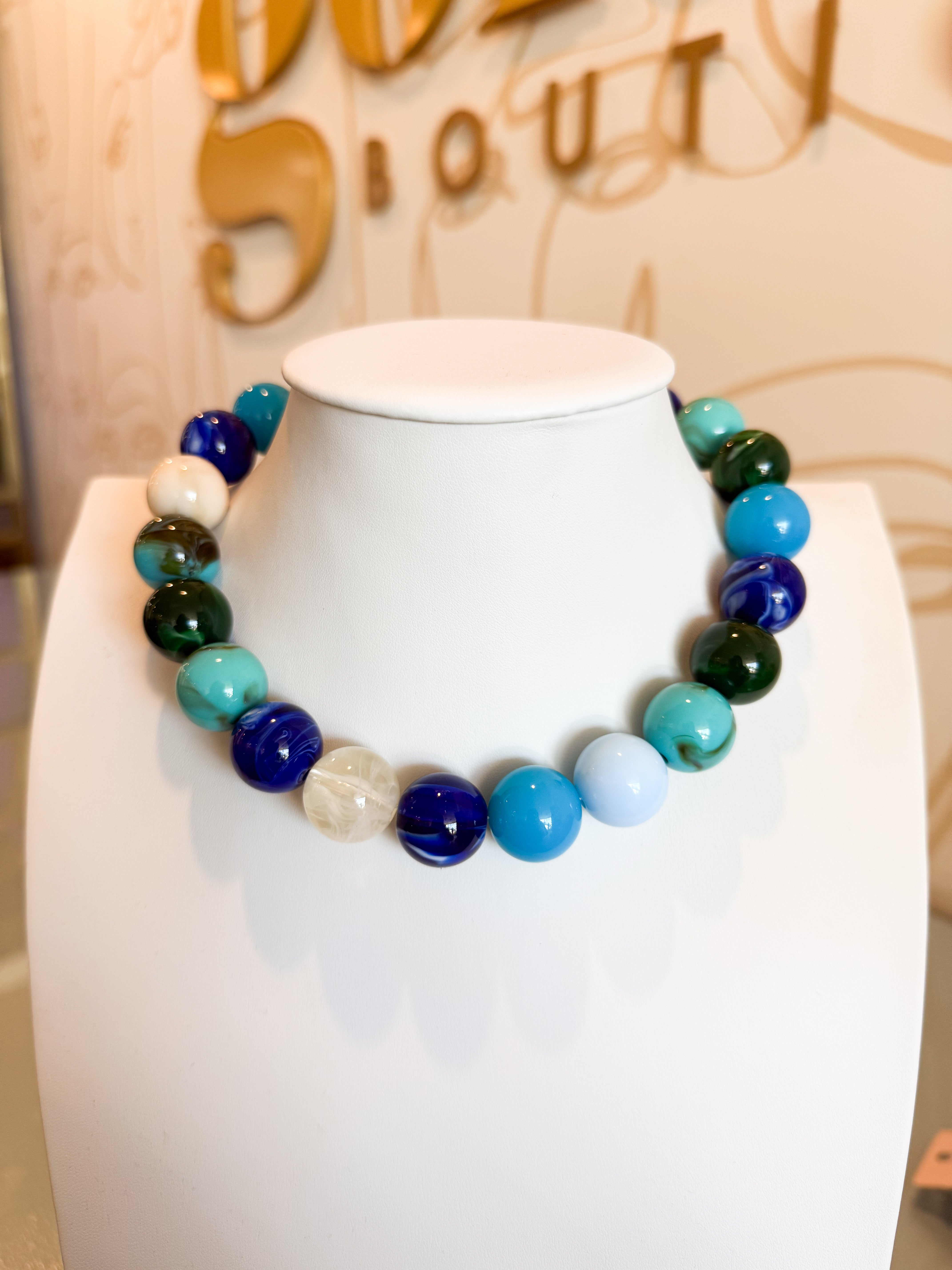 Treasure Jewels Sea Glass Beads Necklace