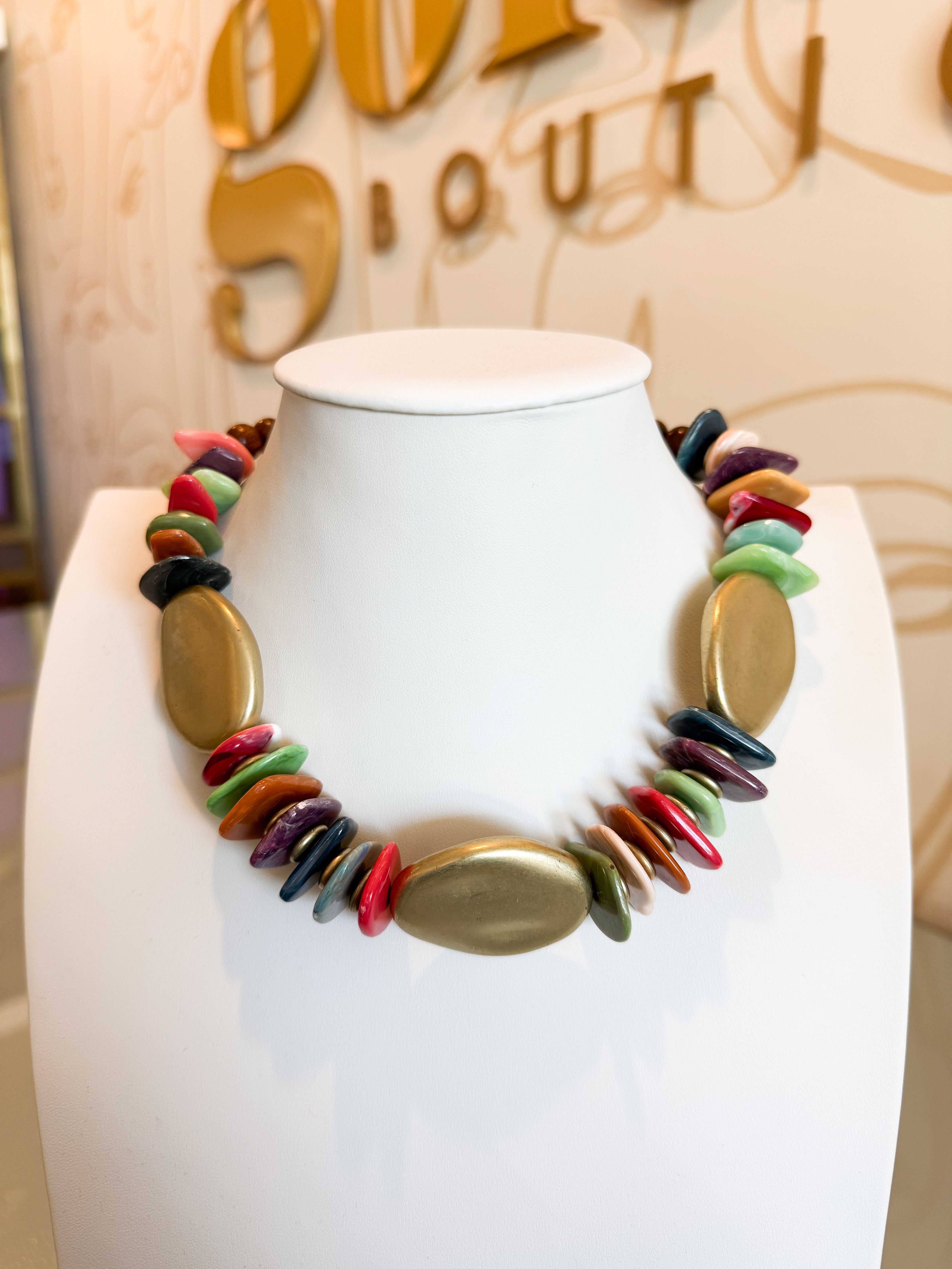 Treasure Jewels Golden Confetti Necklace