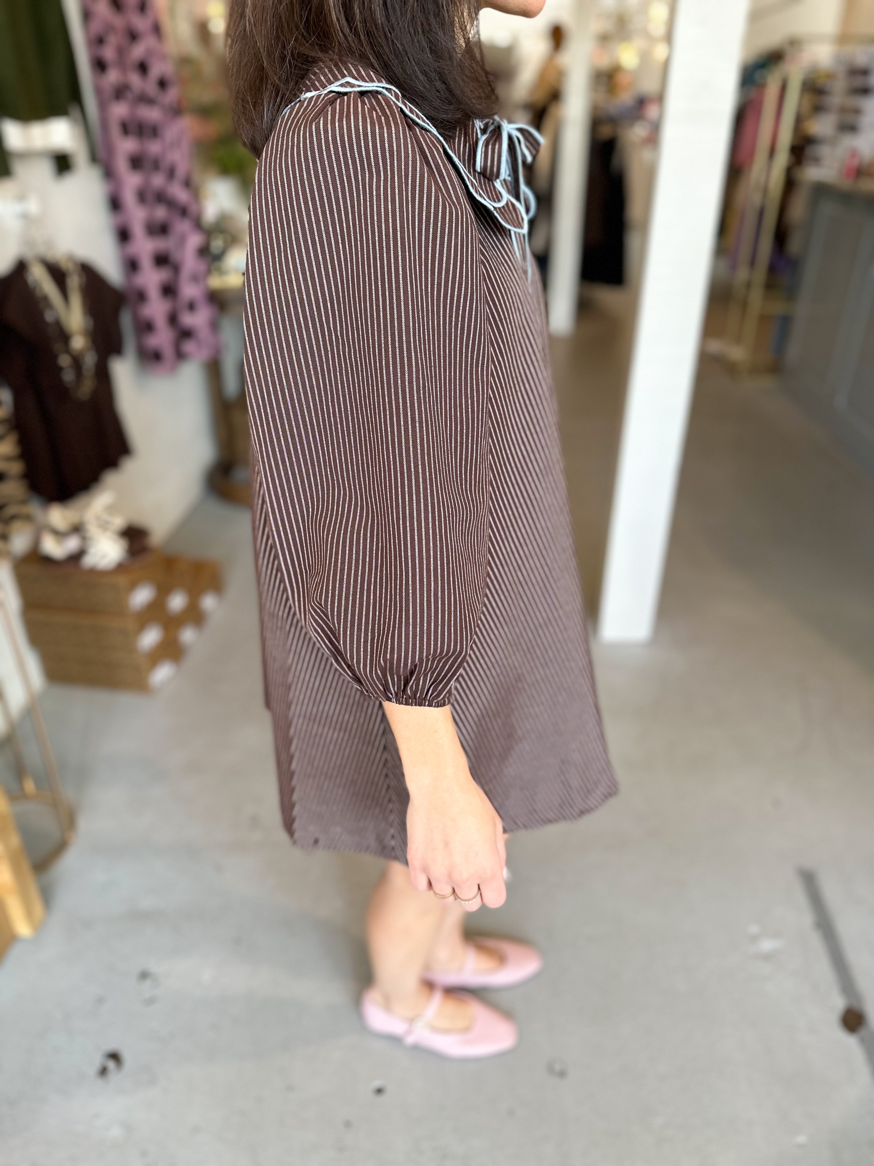 Scallop Collar Mini Dress