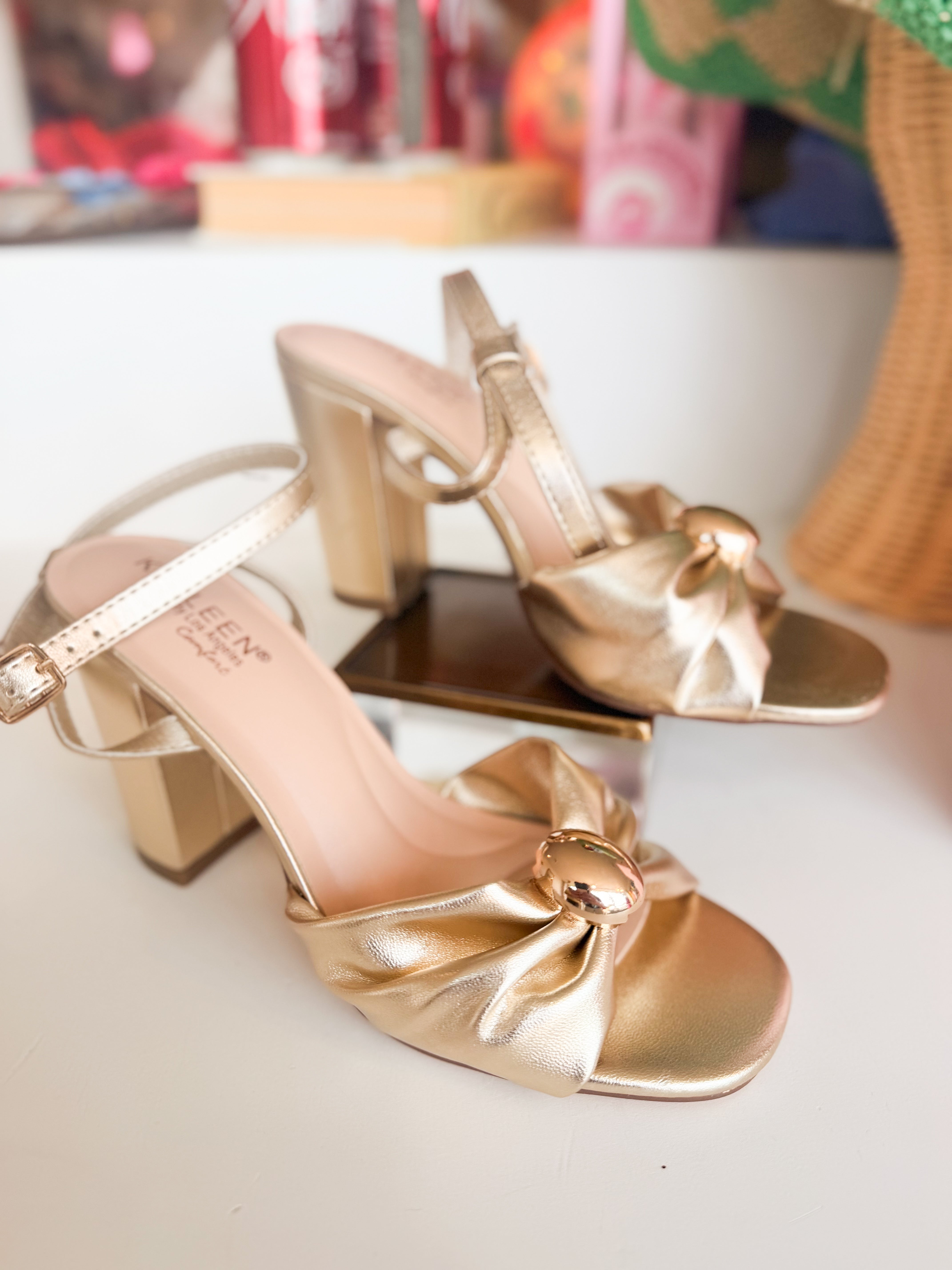 Gold Metallic Heel