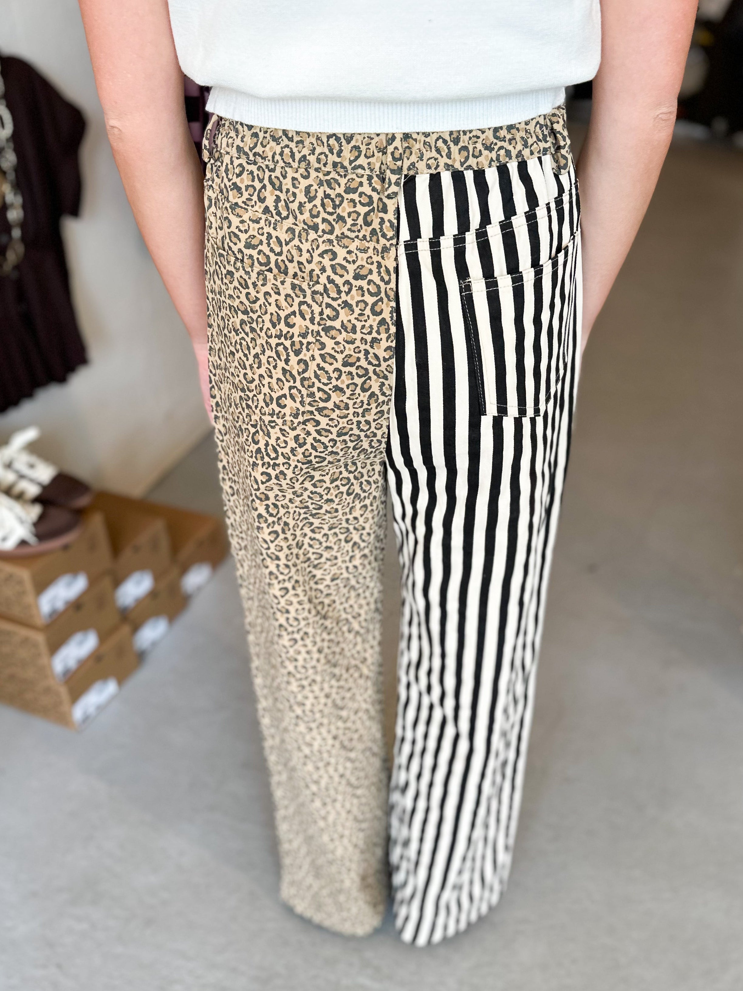 Mix & Match Leopard Stripe Pants