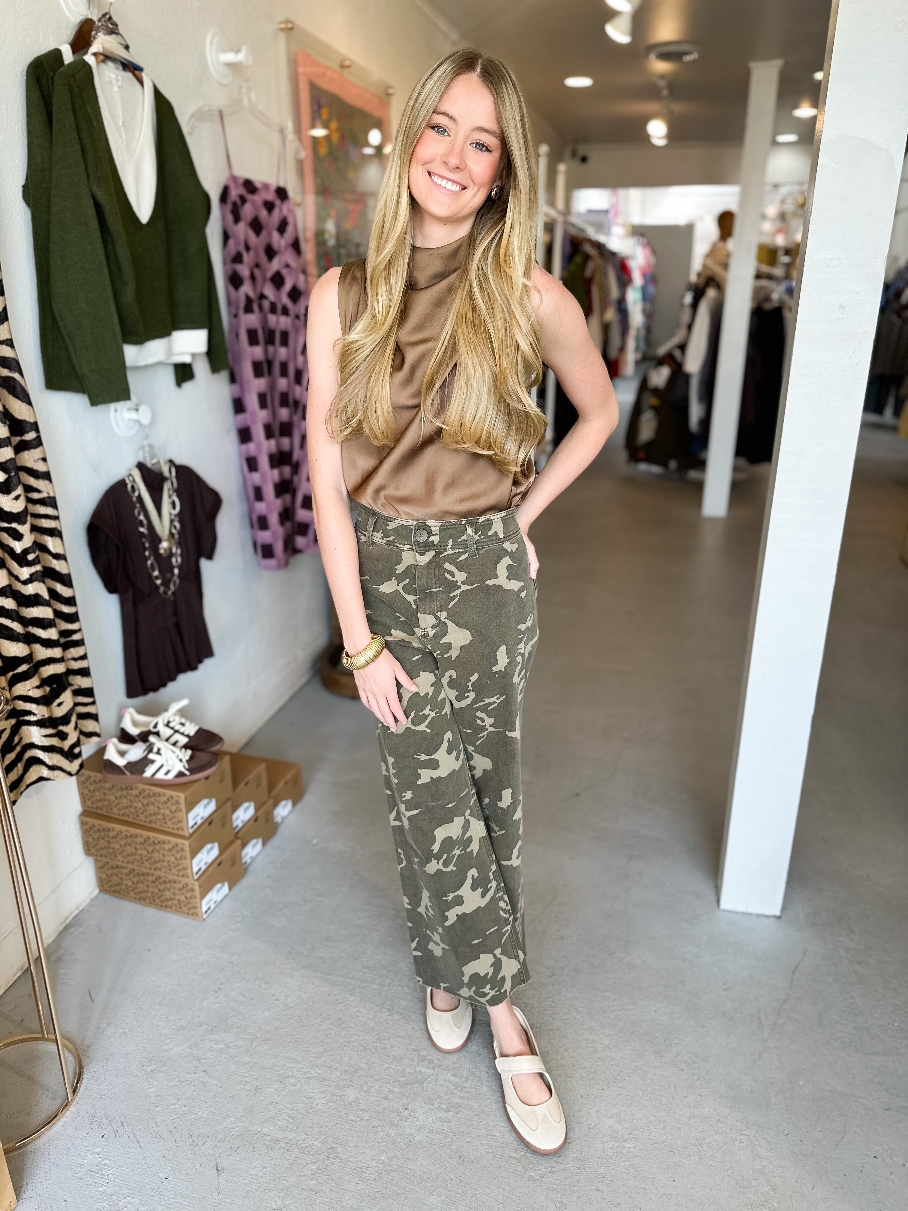 Camouflage Print Pants