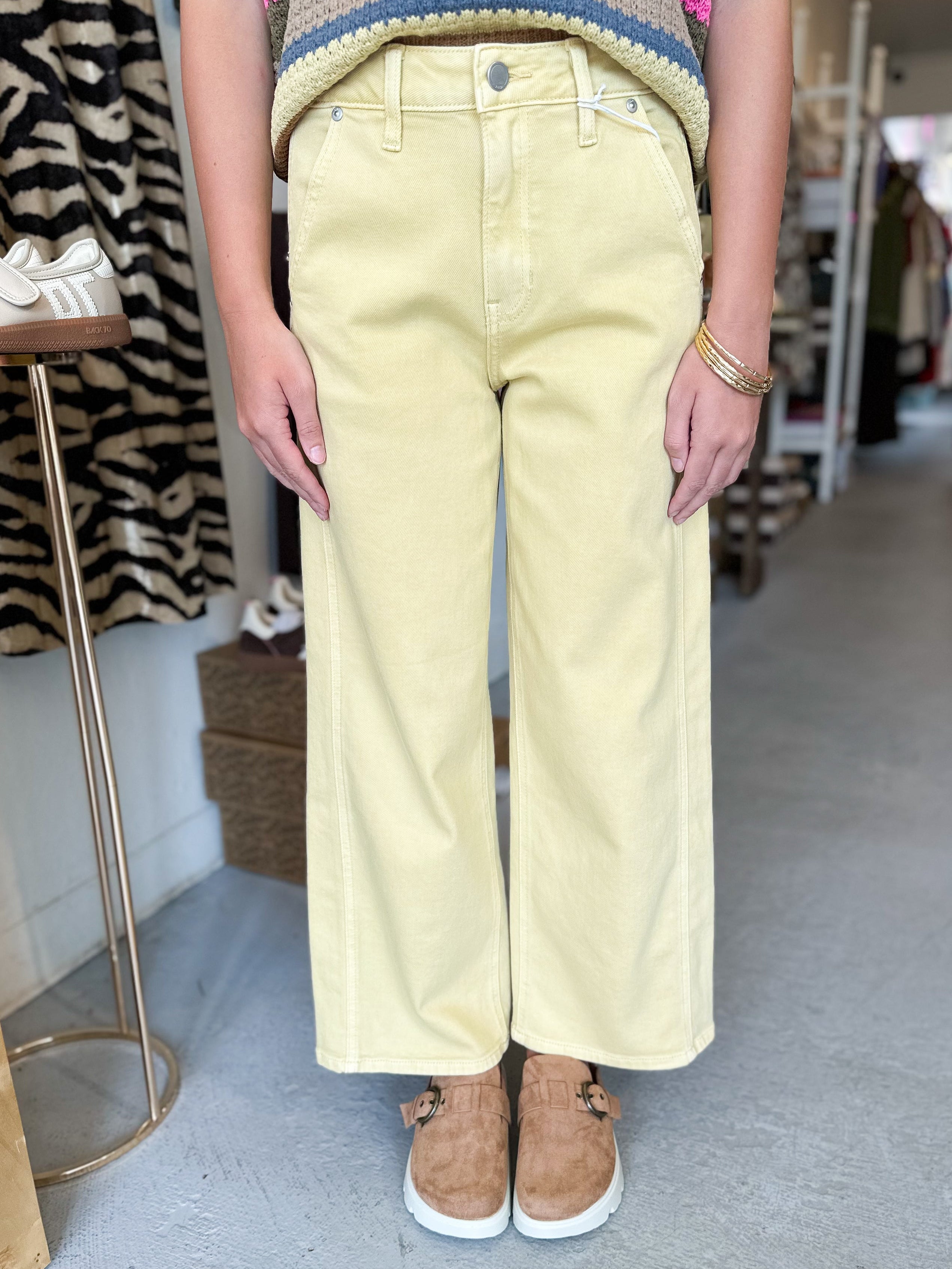 Just Black Denim Side Seam Straight Leg