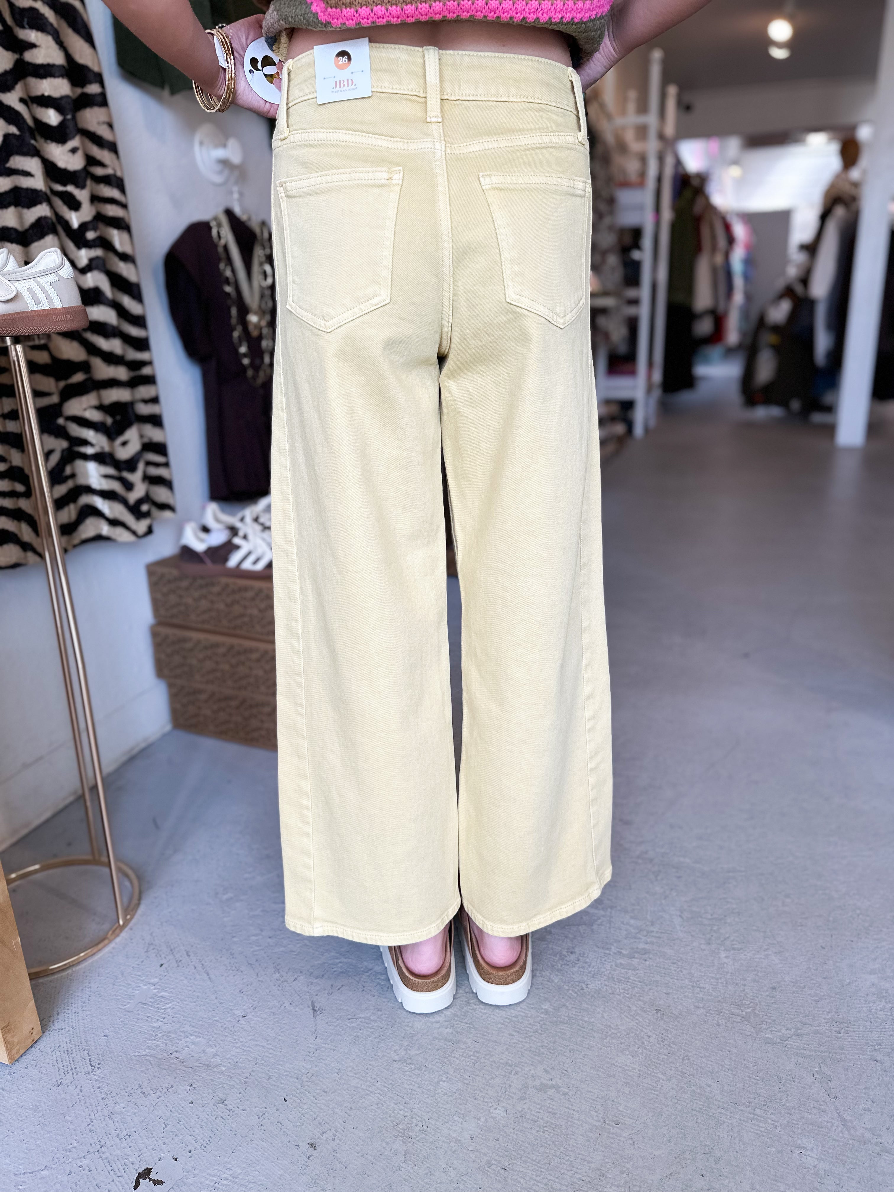 Just Black Denim Side Seam Straight Leg