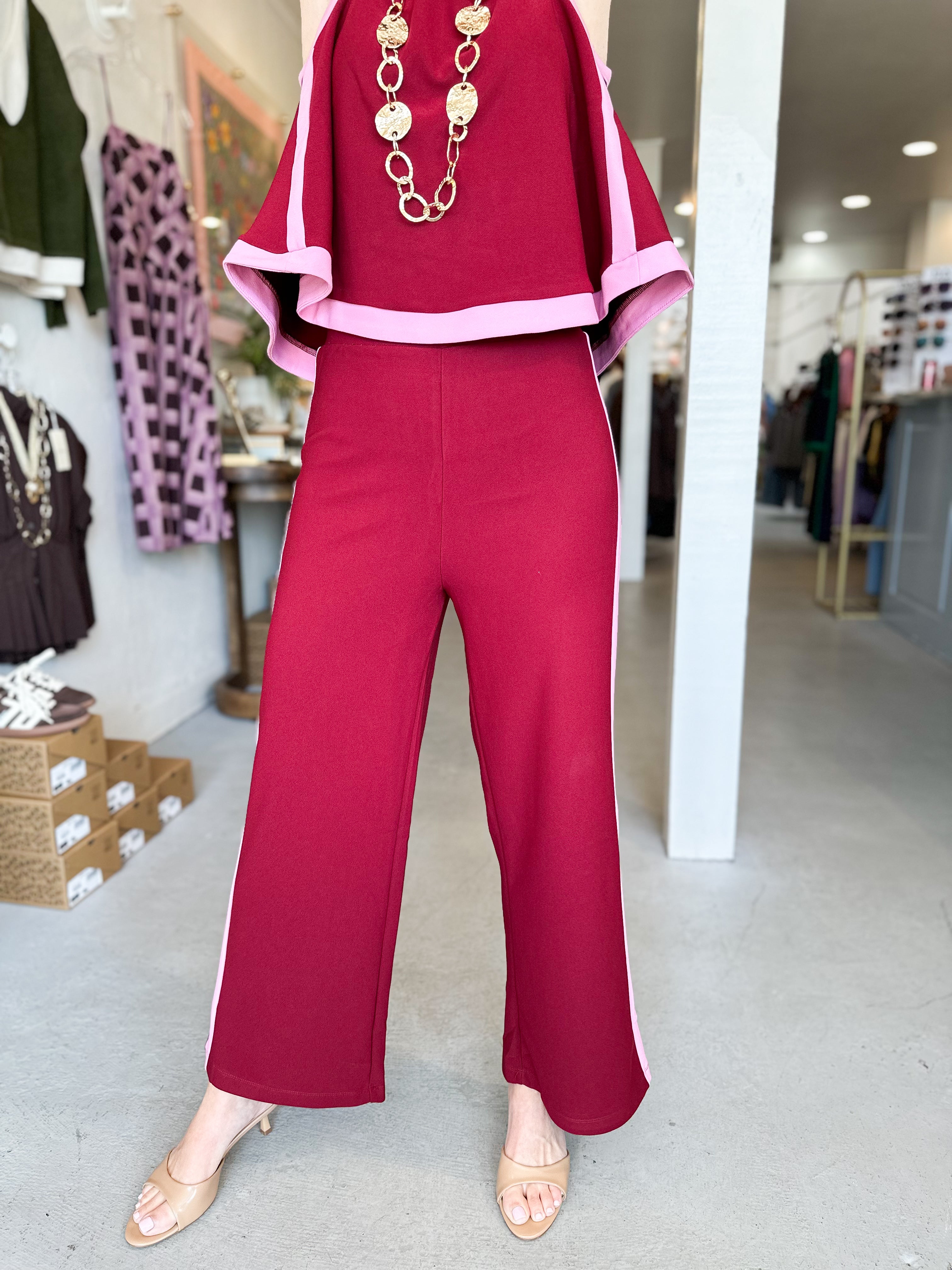 Contrast Swing Pants