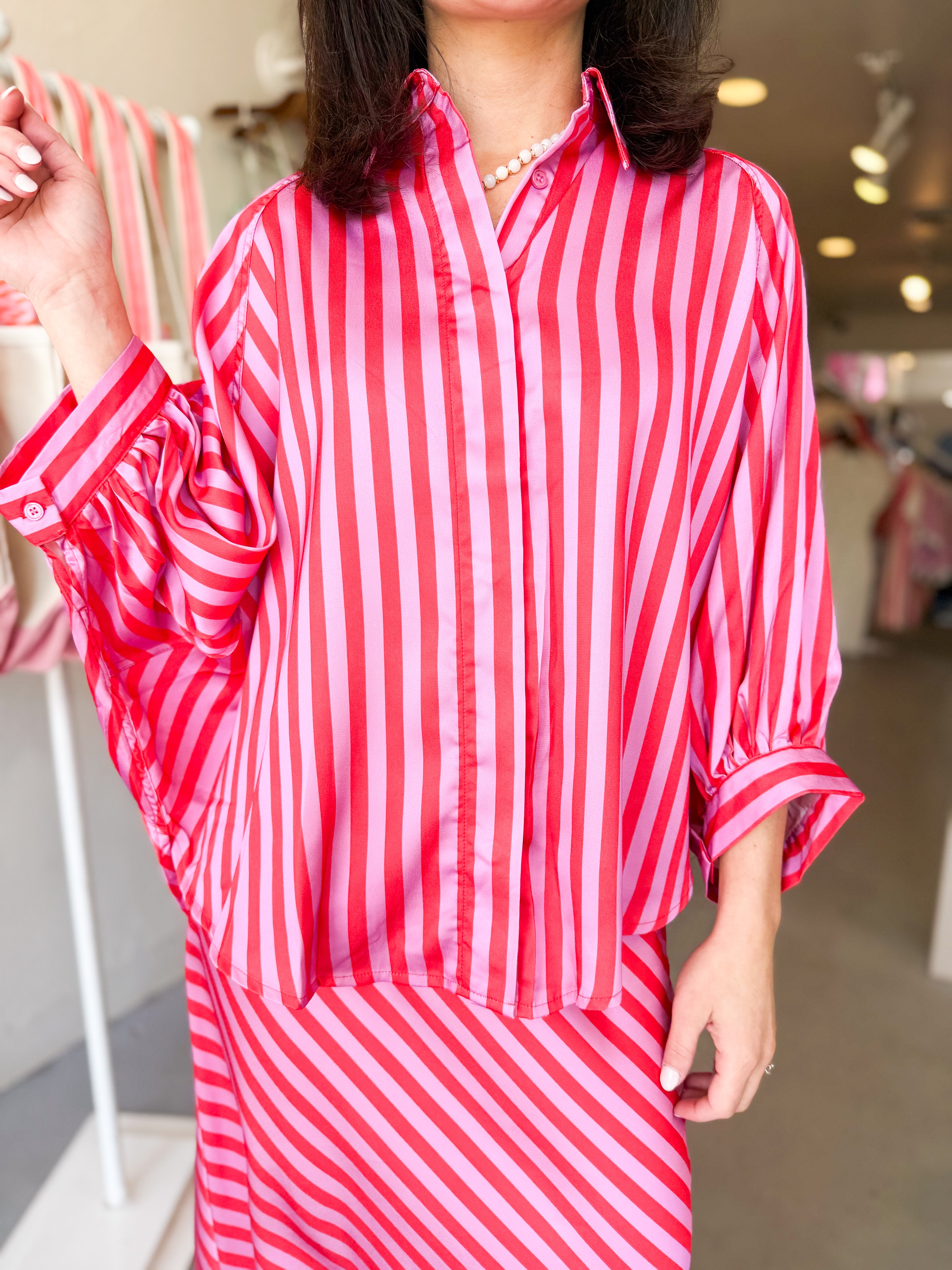 Oversize Dolman Sleeve Blouse