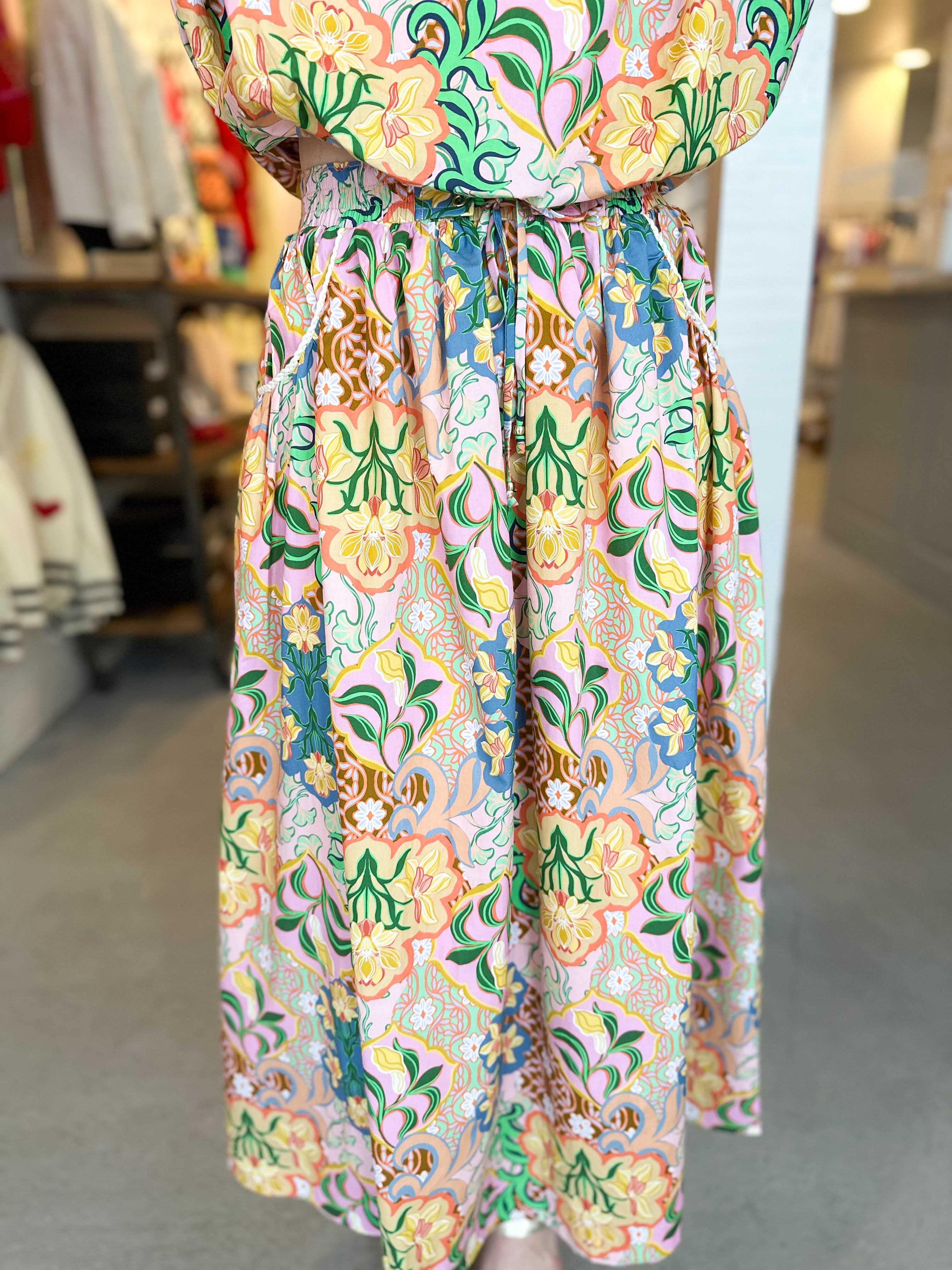 Folk Floral Skirt