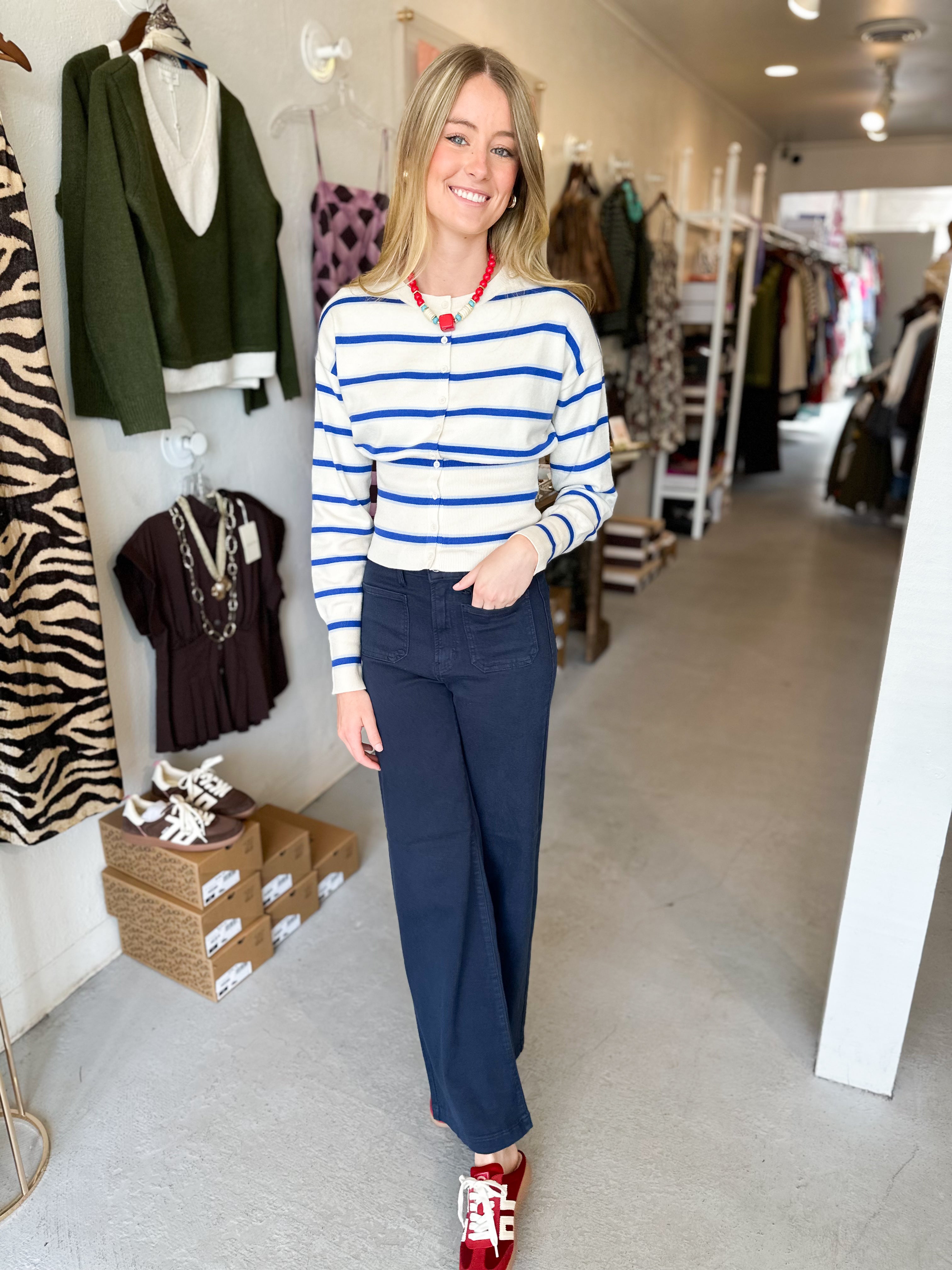 Blue Stripe Sweater