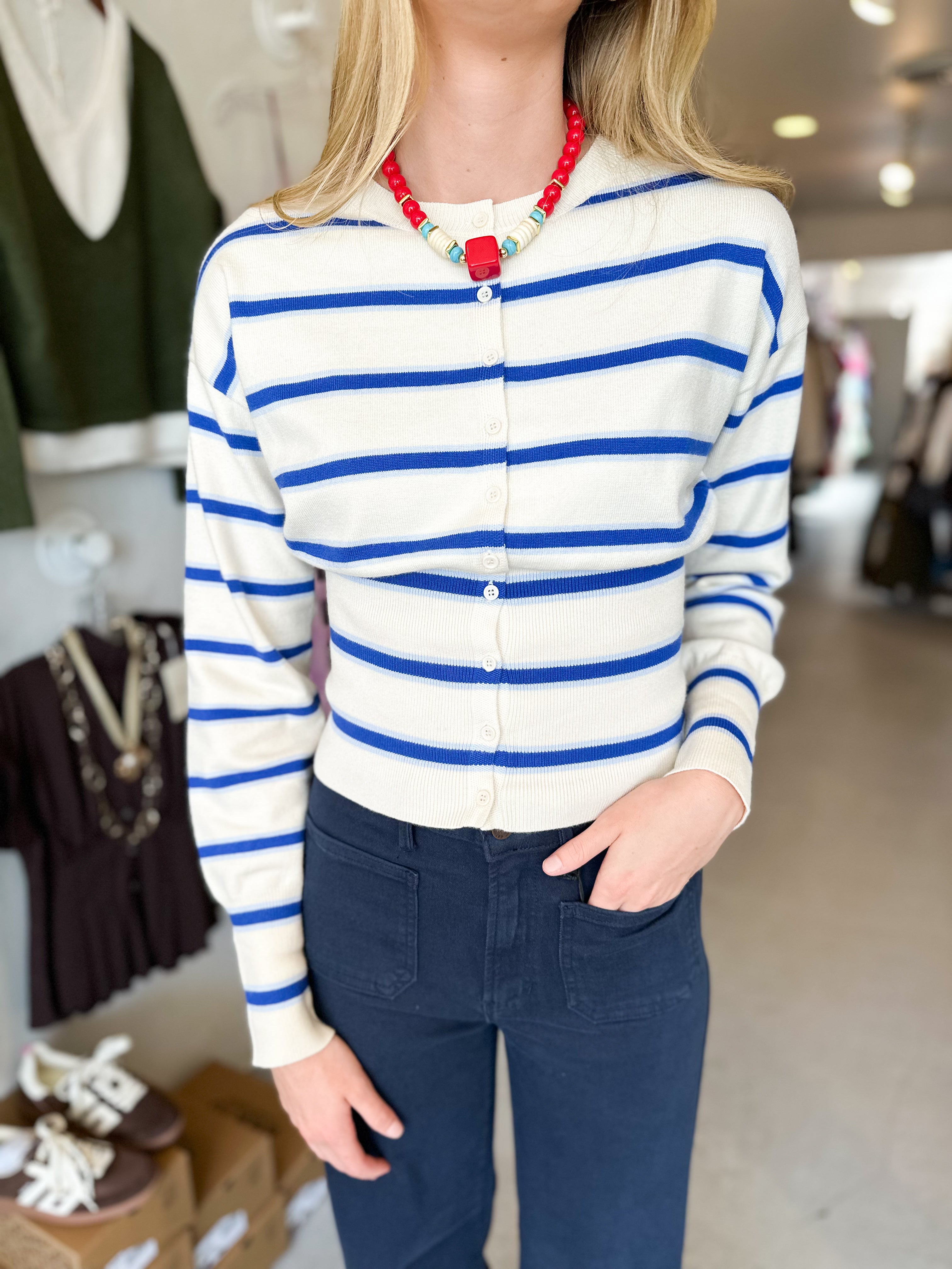 Blue Stripe Sweater