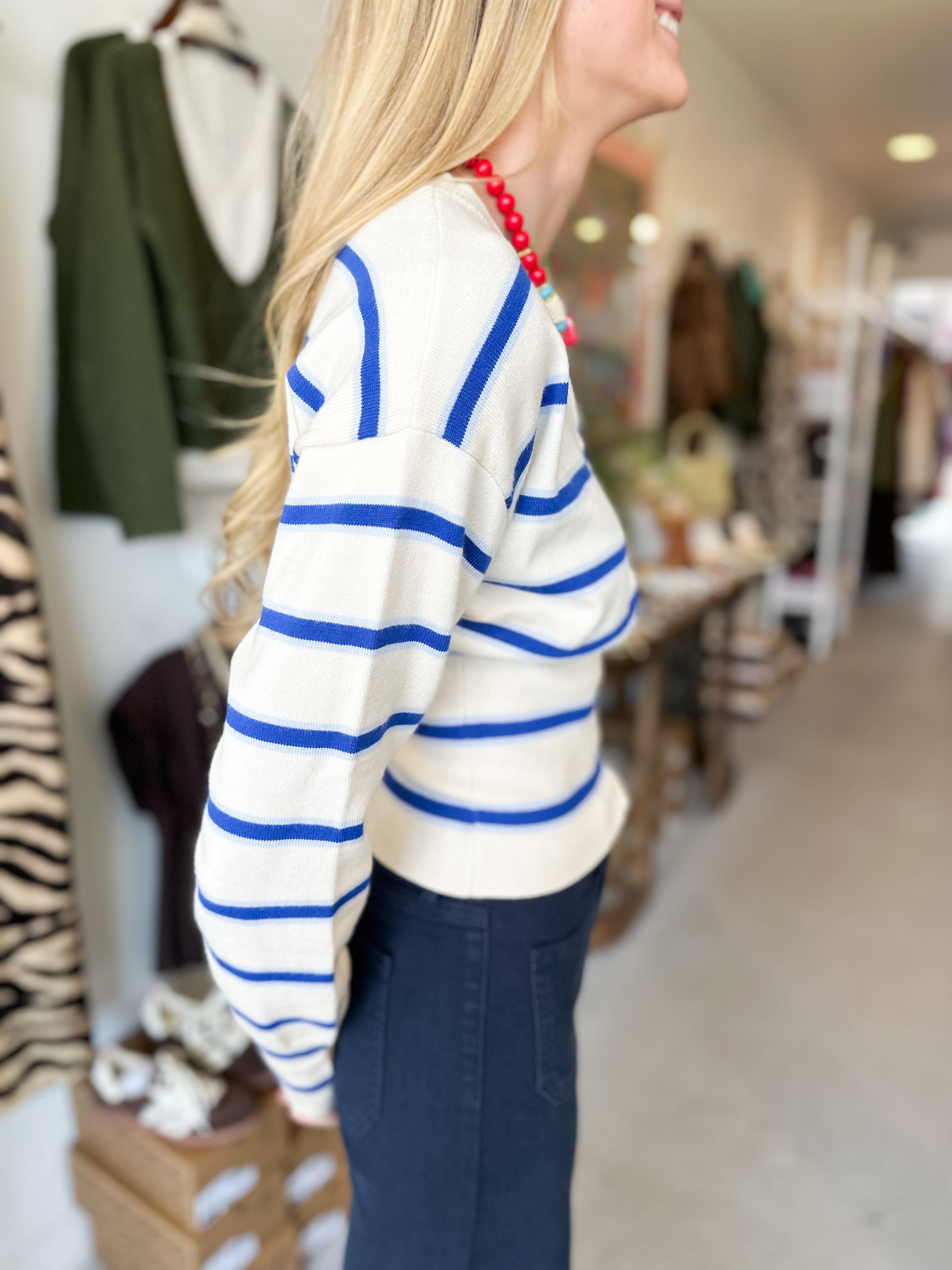 Blue Stripe Sweater