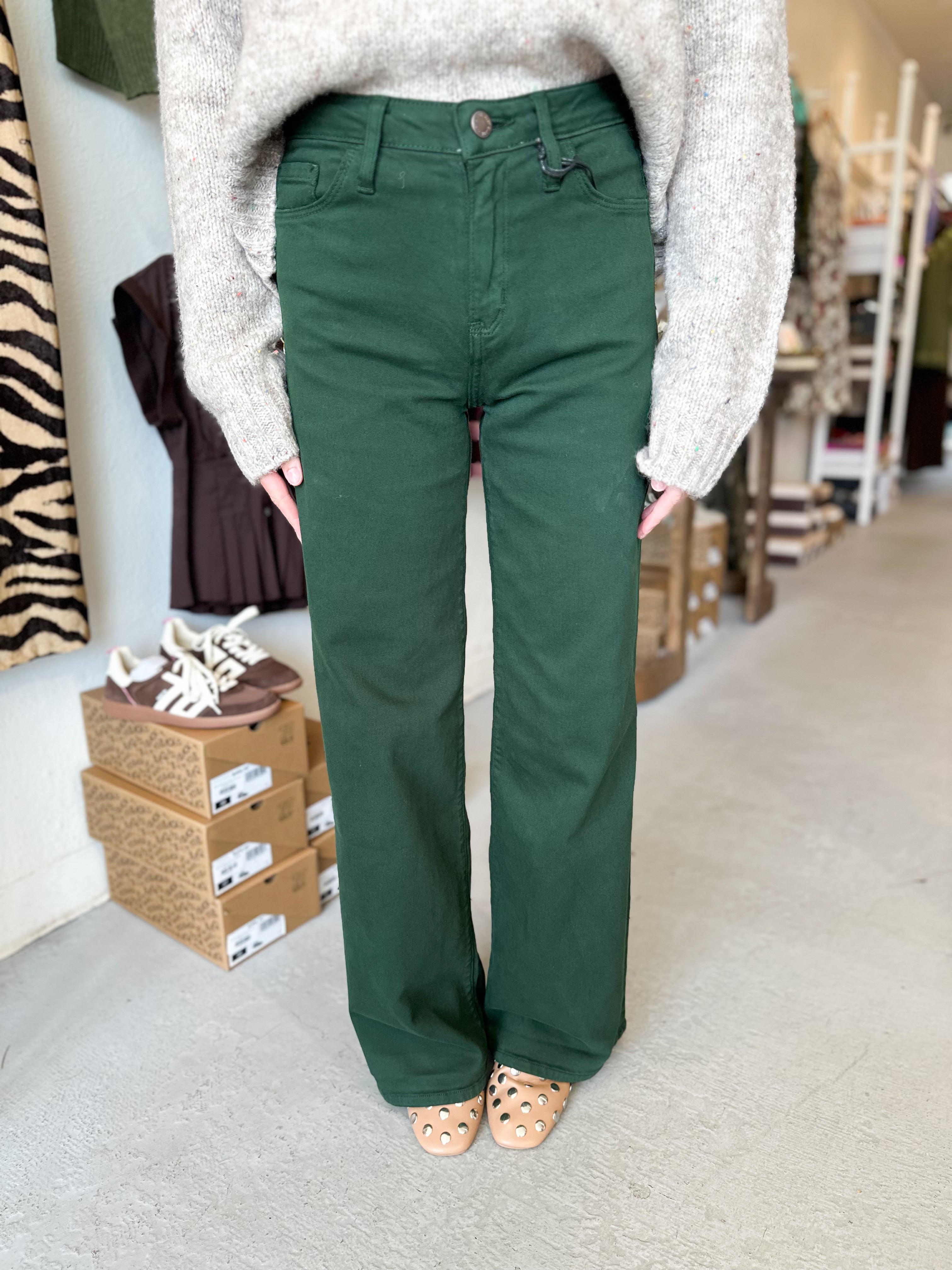 Just Black Denim Stretchy Wide Leg Pant