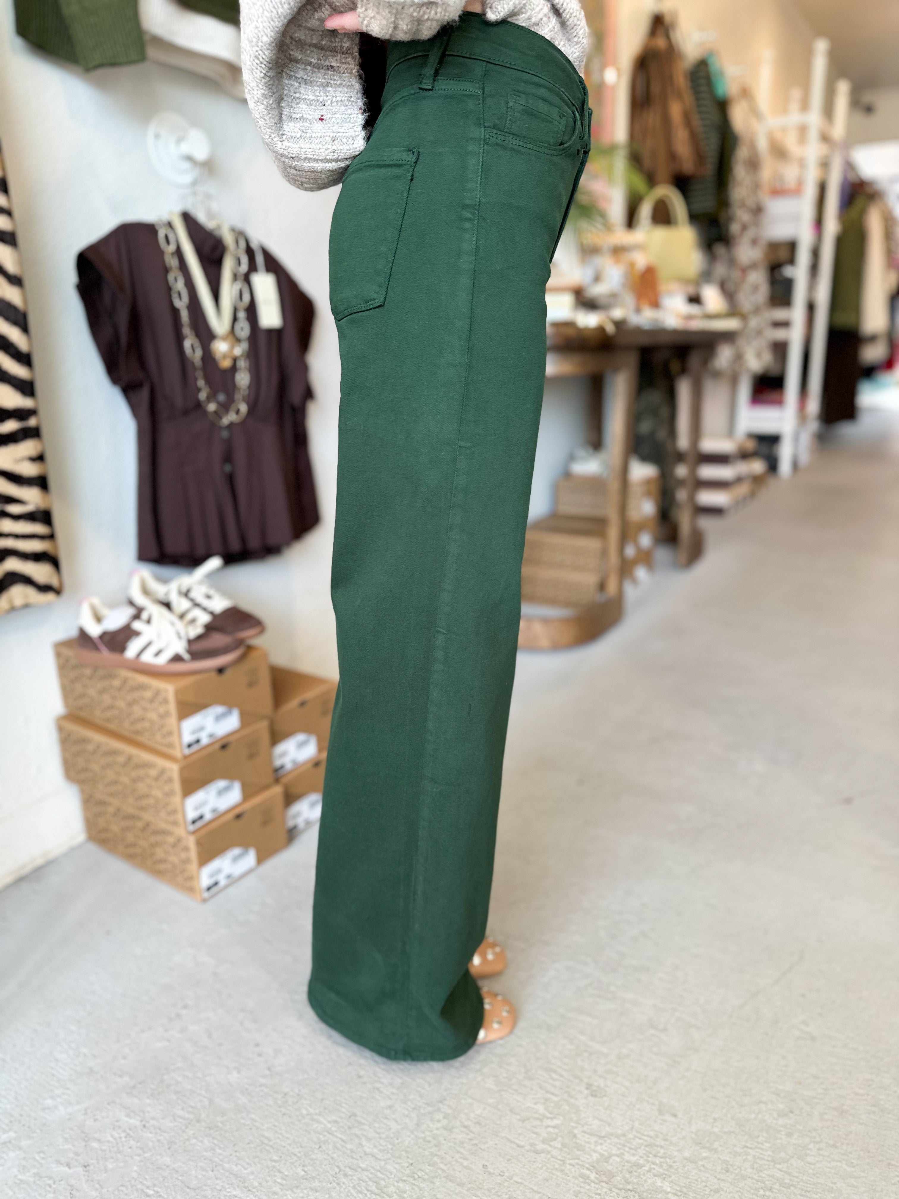 Just Black Denim Stretchy Wide Leg Pant