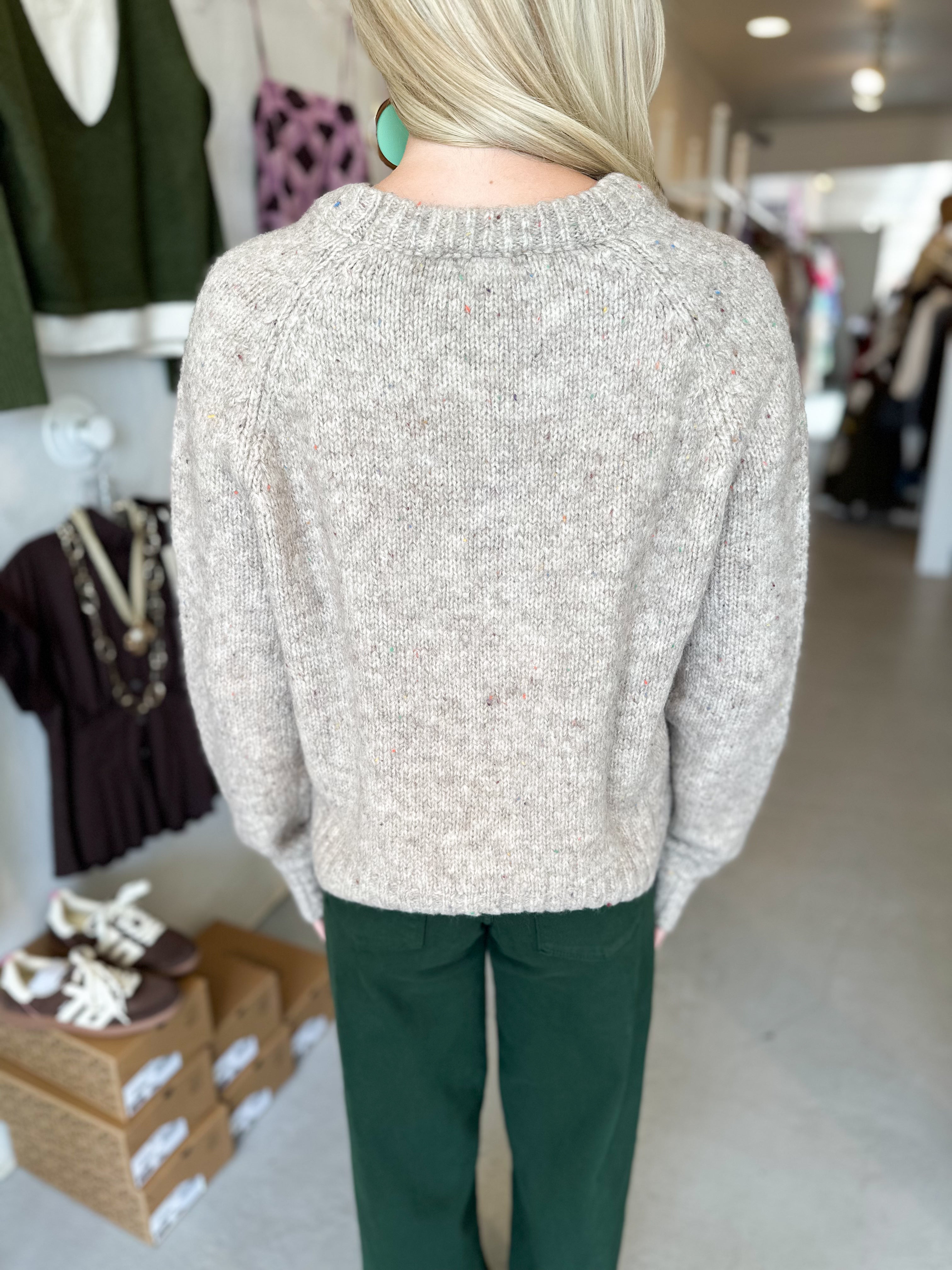 Speckled Crew Neck Sweater