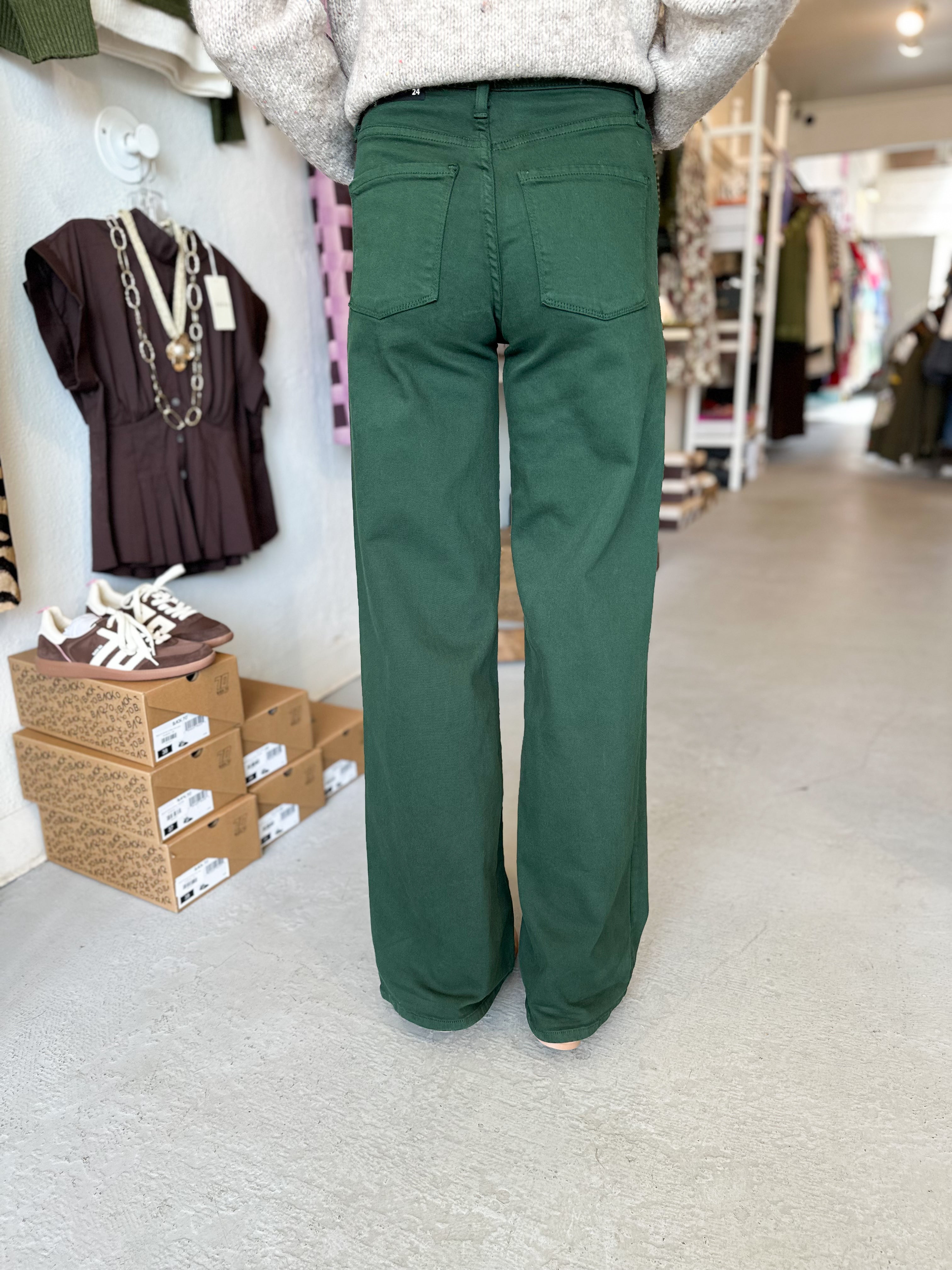Just Black Denim Stretchy Wide Leg Pant