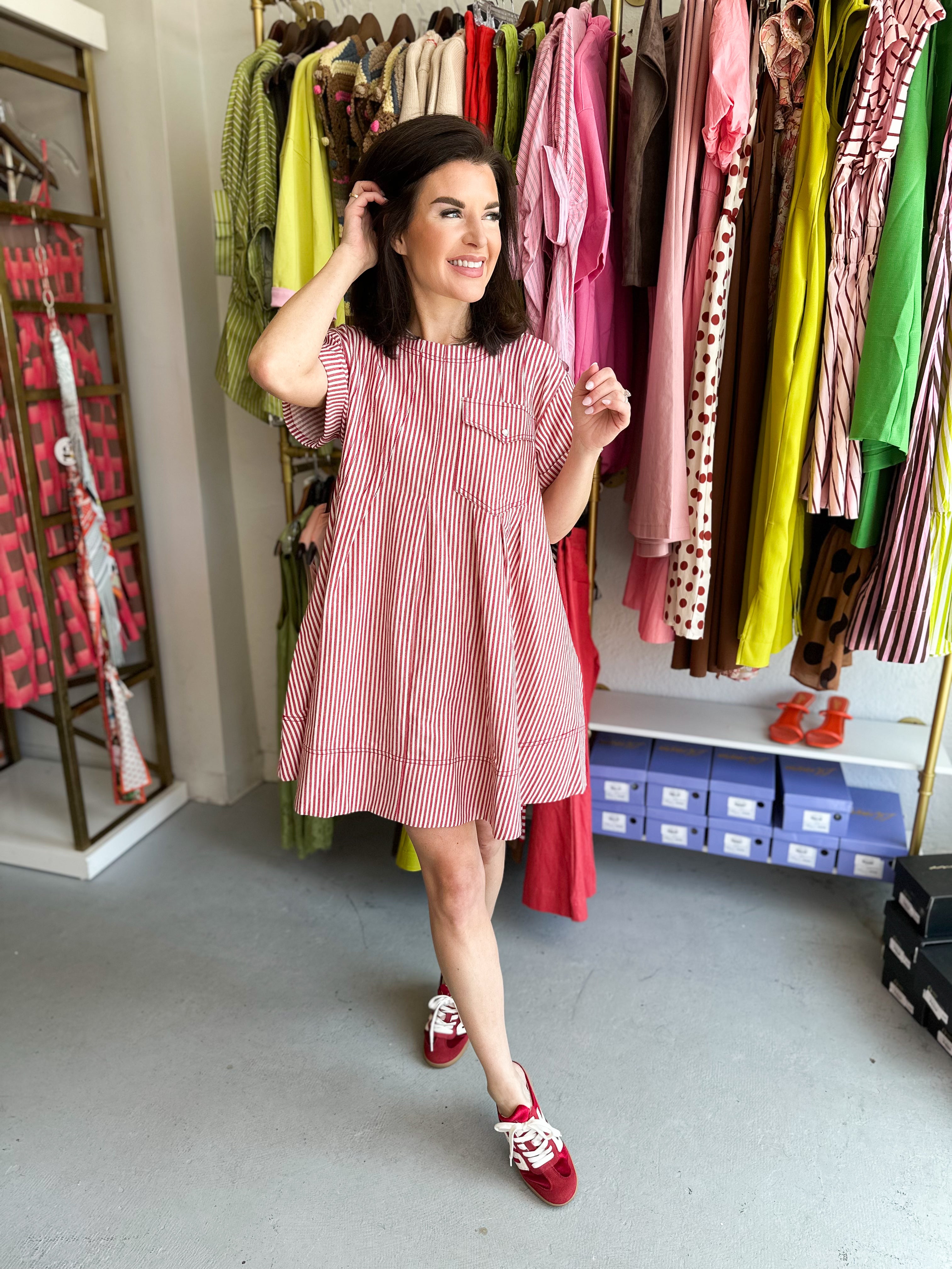 Stripe Swing Dress