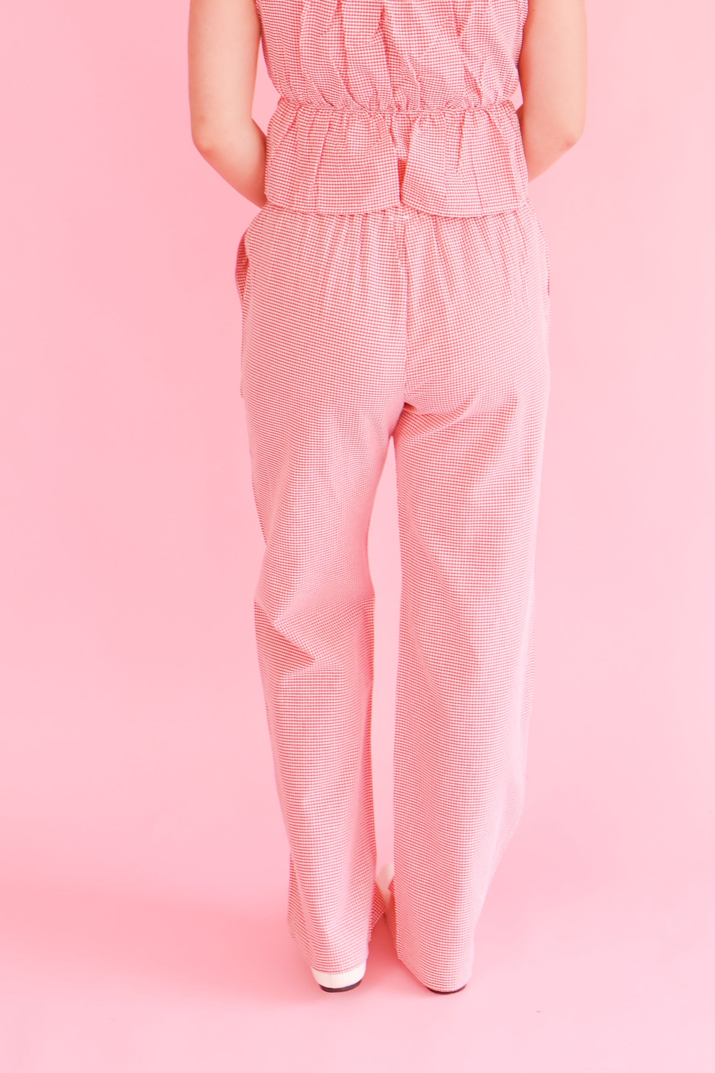 Gingham Picot Edge Pants