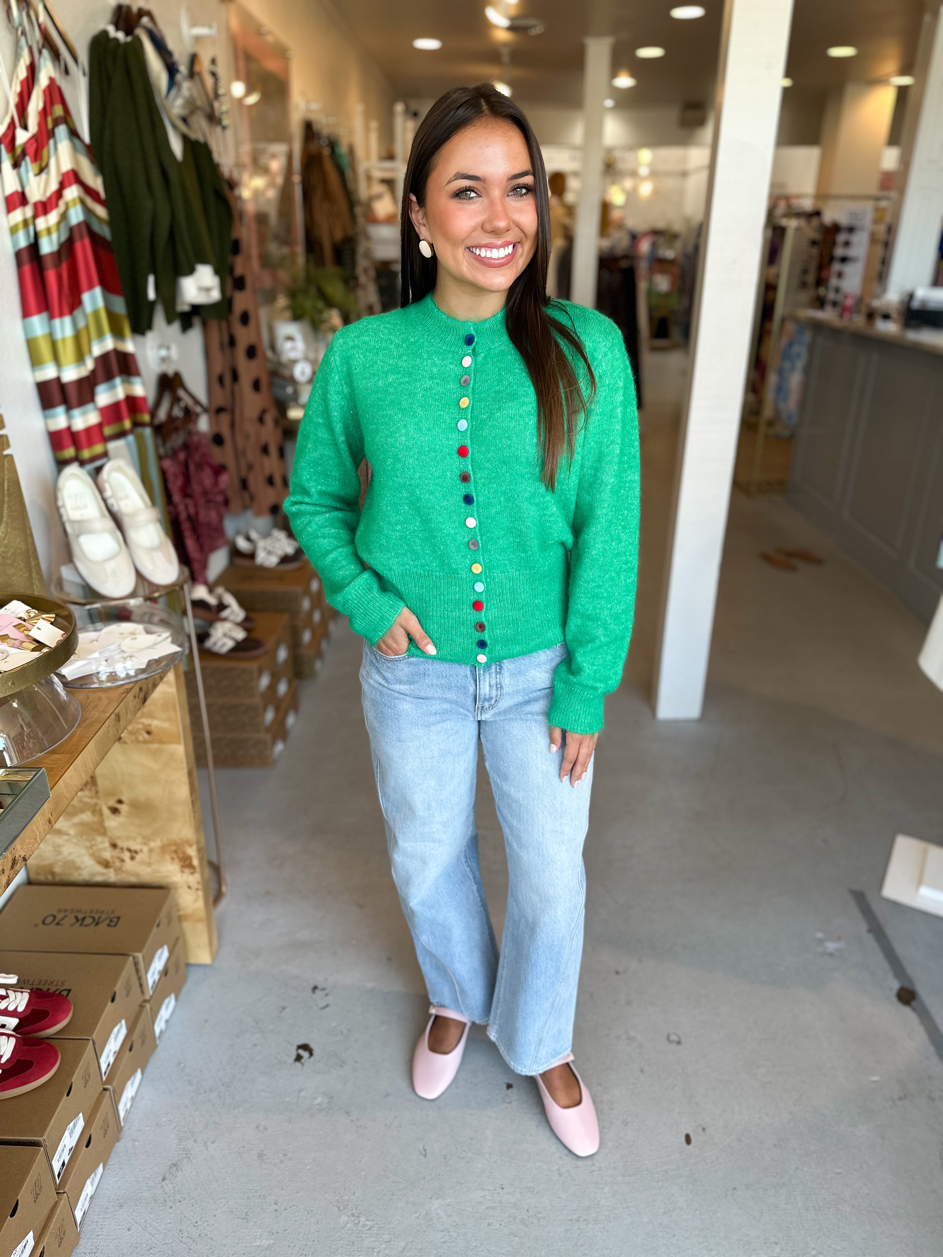 Multi Color Button Cardigan