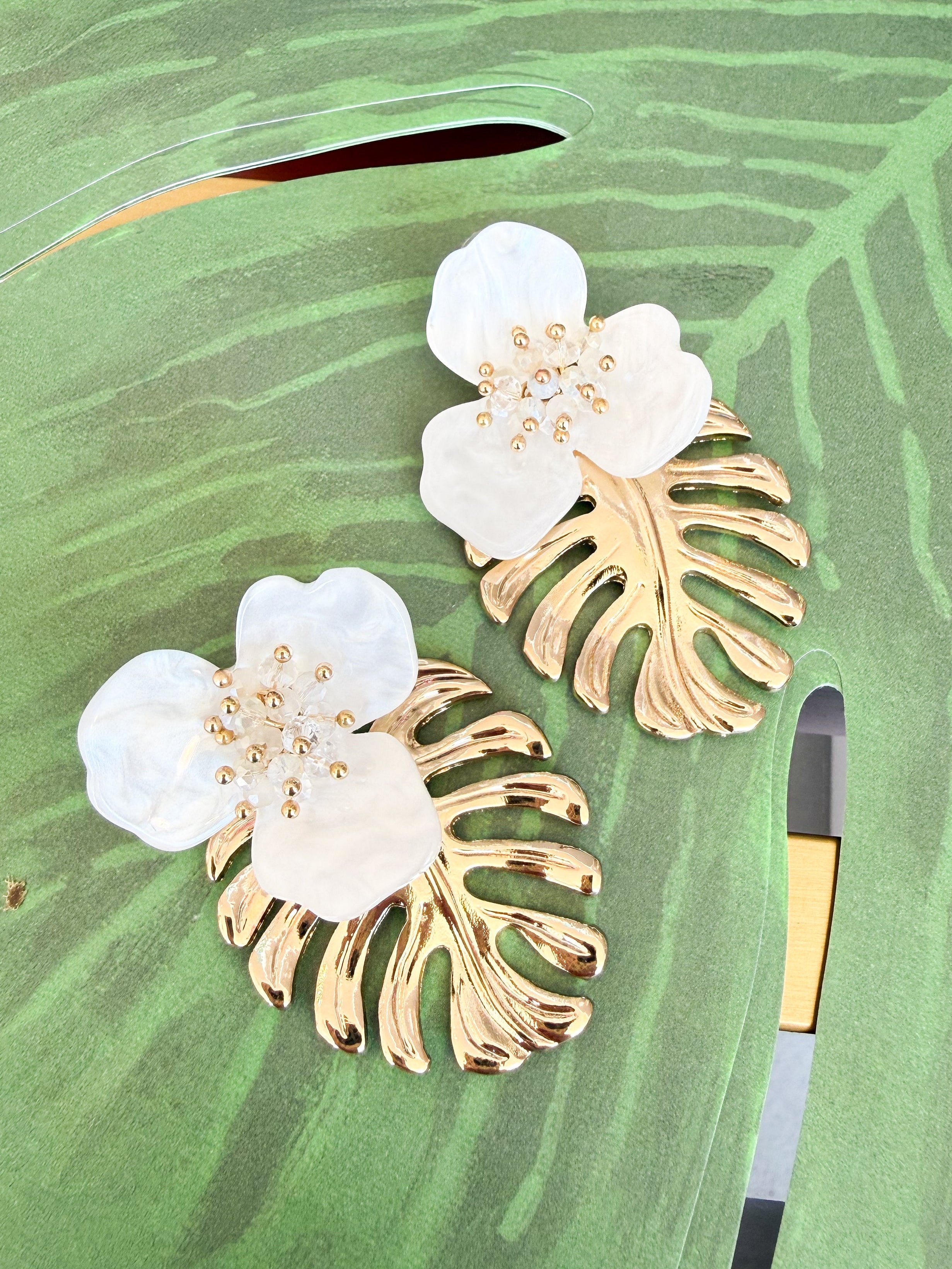 Tropical Leaf Earrings